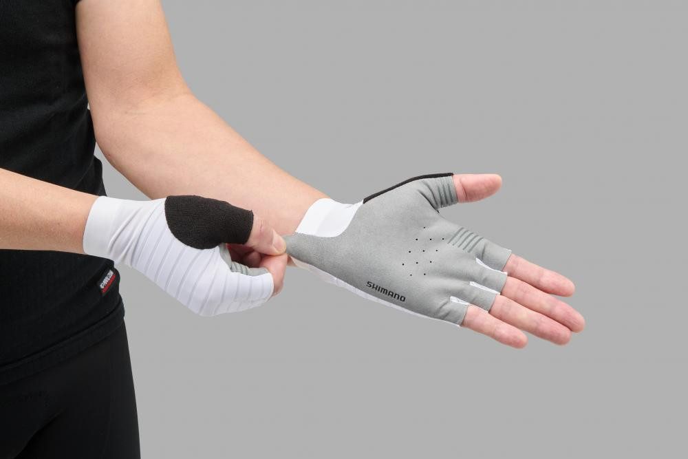 Shimano Fahrradhandschuhe SHIMANO S-Phyre Flash Gloves White S - aerodynamische Rennrad-Handschu