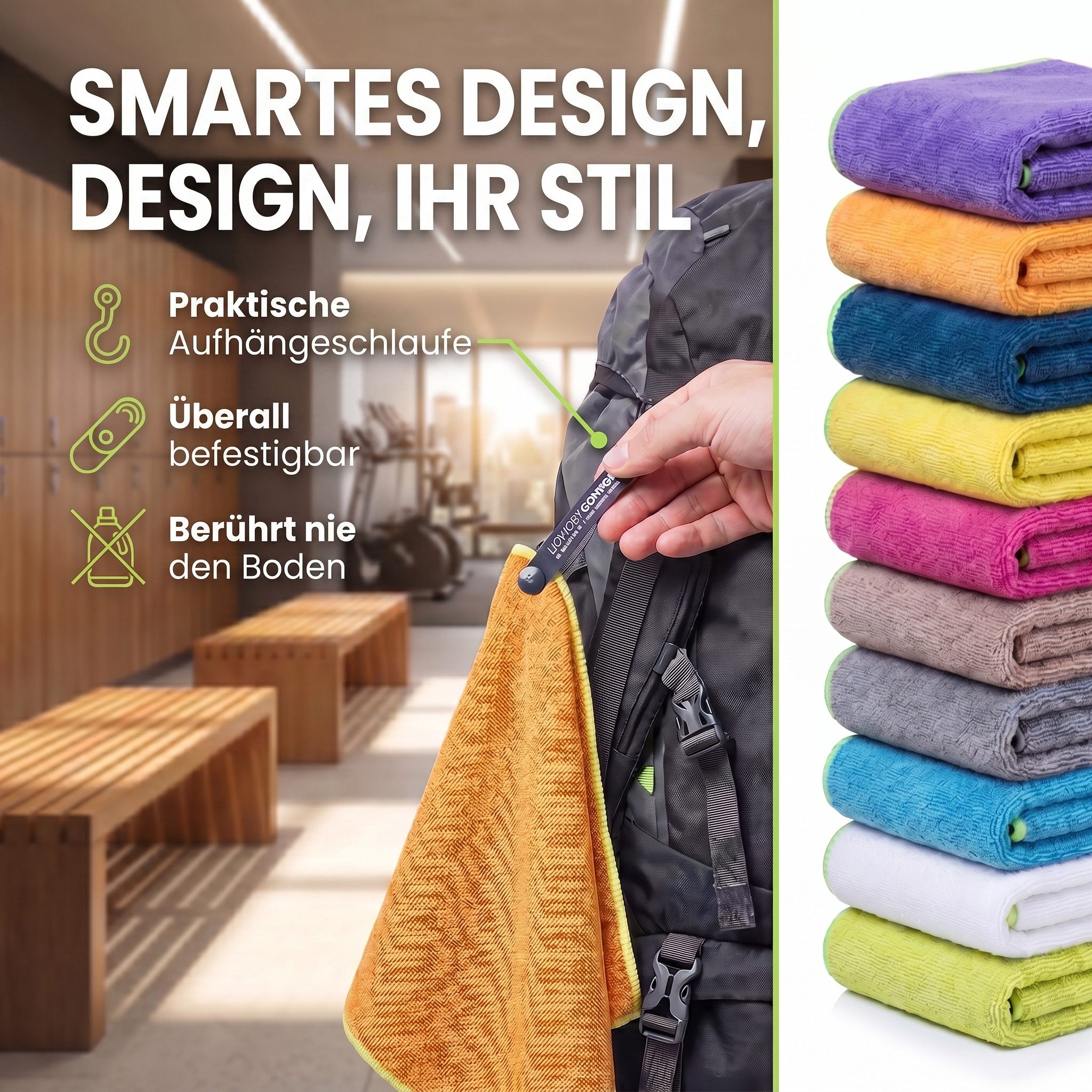 LightDry Reisehandtuch LightDry Reisehandtuch – Leichtes Mikrofaser-Sport und Strandhandtuch, Sport, Strand & Badehandtuch
