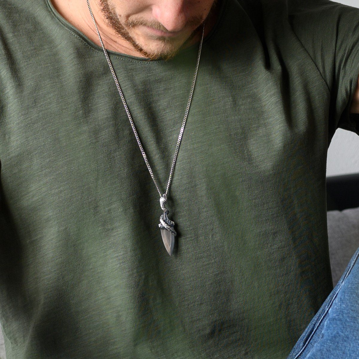 Materia Kettenanhänger Herren Silber Dolch mit günstig online kaufen