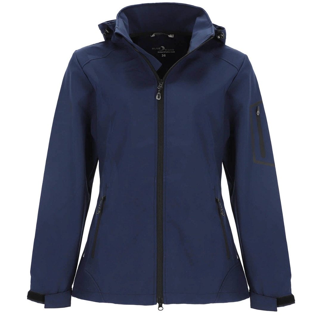 RennerXXL Funktionsjacke Blue Wave Louisa Leichte Damen Softshelljacke Leichte Damen Softshelljacke für Übergangszeit in großen Größen