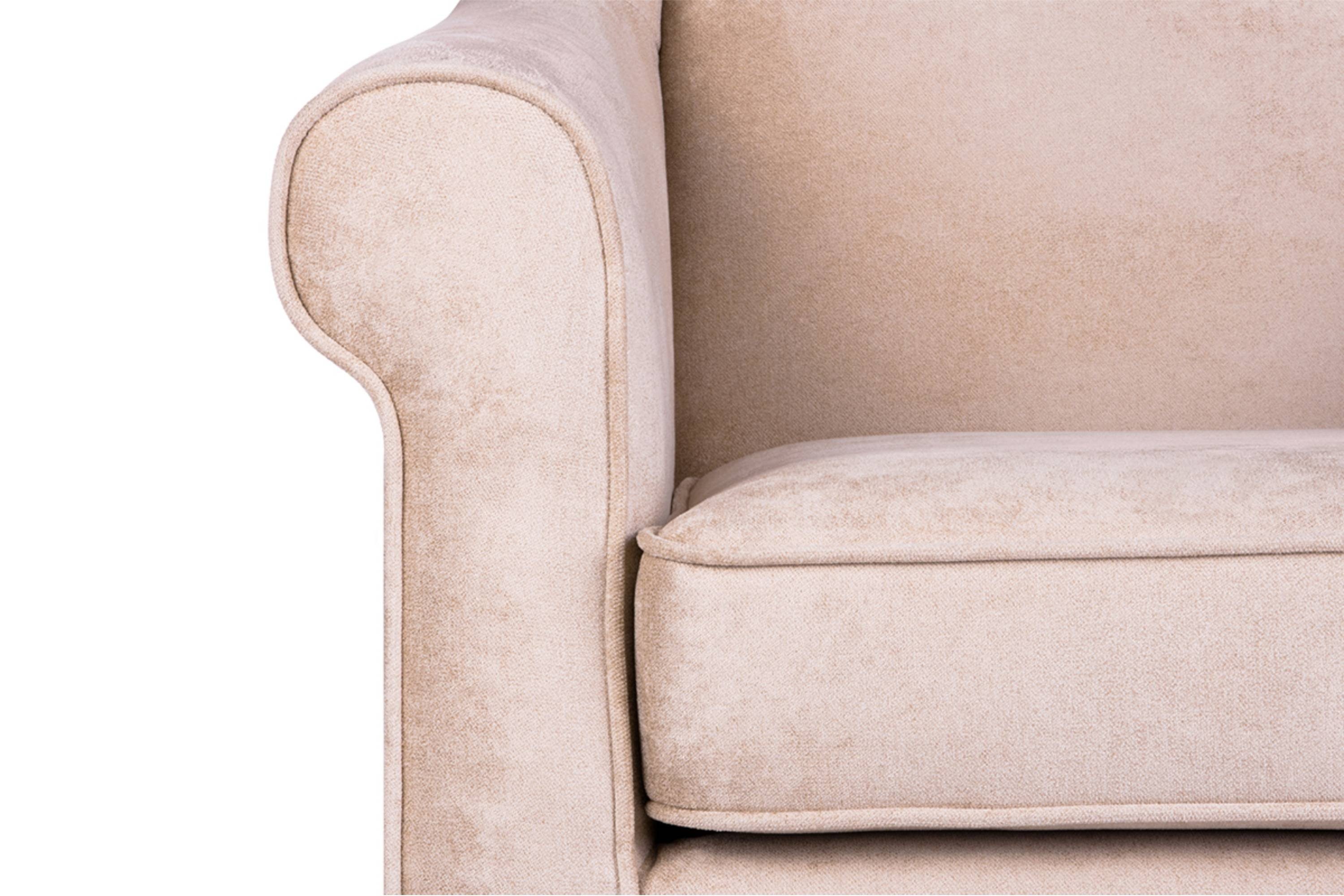Konsimo Ohrensessel MILES Sessel, mit der Sitzfläche, Gepolsterter Federn mit in Armlehnen, Massivholzbeine Sessel