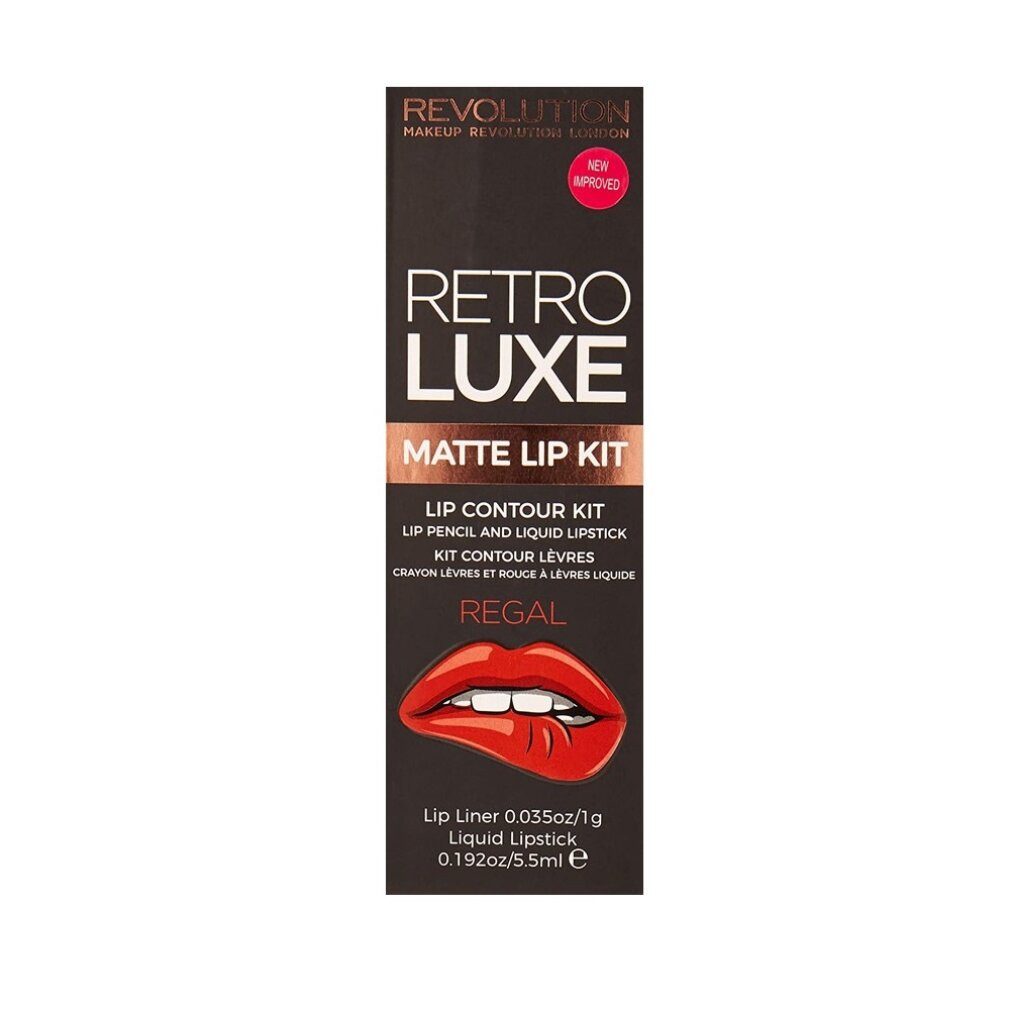 MAKE UP REVOLUTION Make-up Set Set : Retro Luxe Lip Liner Regal 1 g + Retro Luxe Matte Lipstick