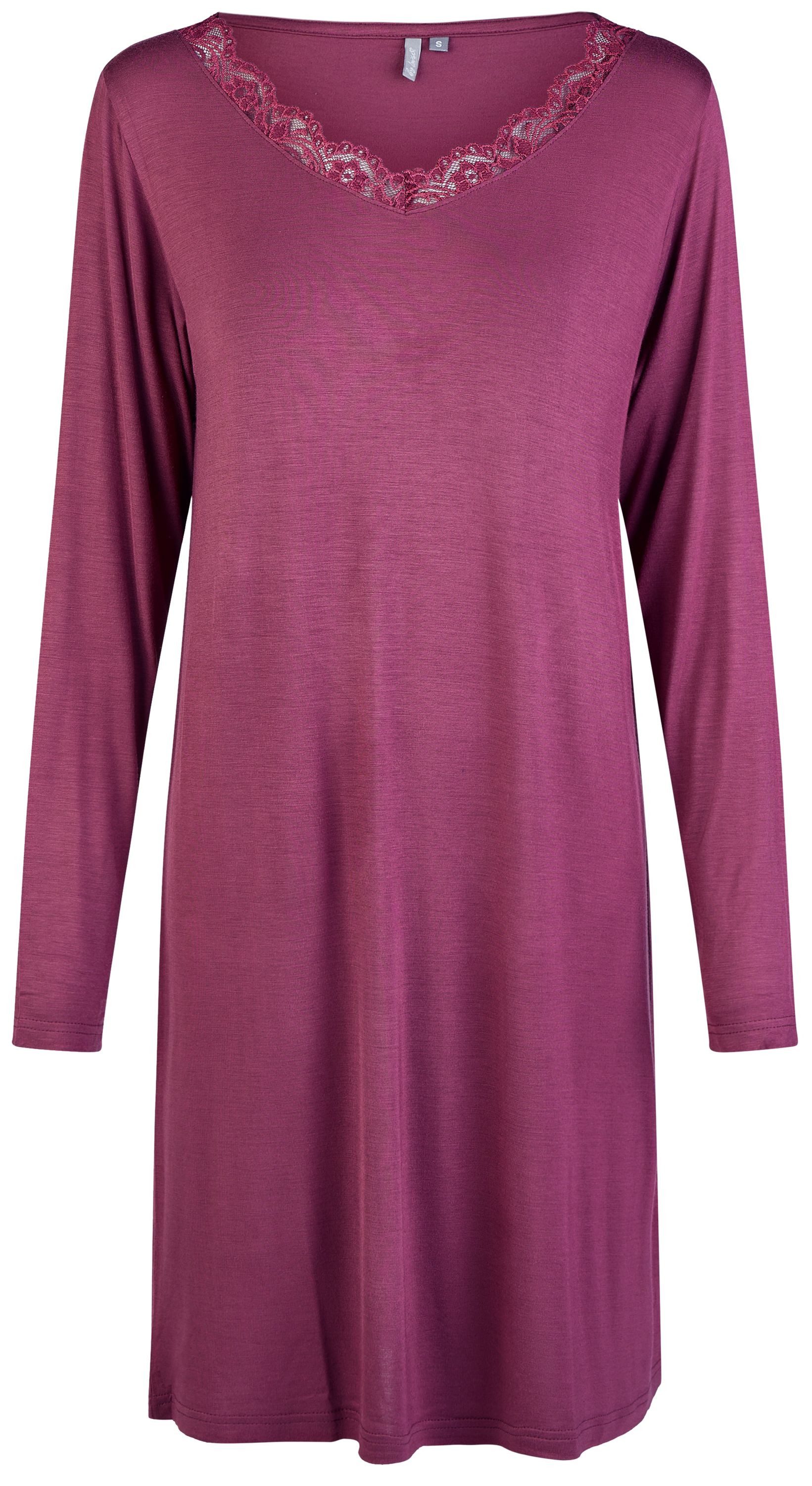 By Louise Nachthemd Northern Lights (Set, 1-tlg., 1-teilig) Damen Sleepshirt ca.95cm lang Langarm Viskose Spitze