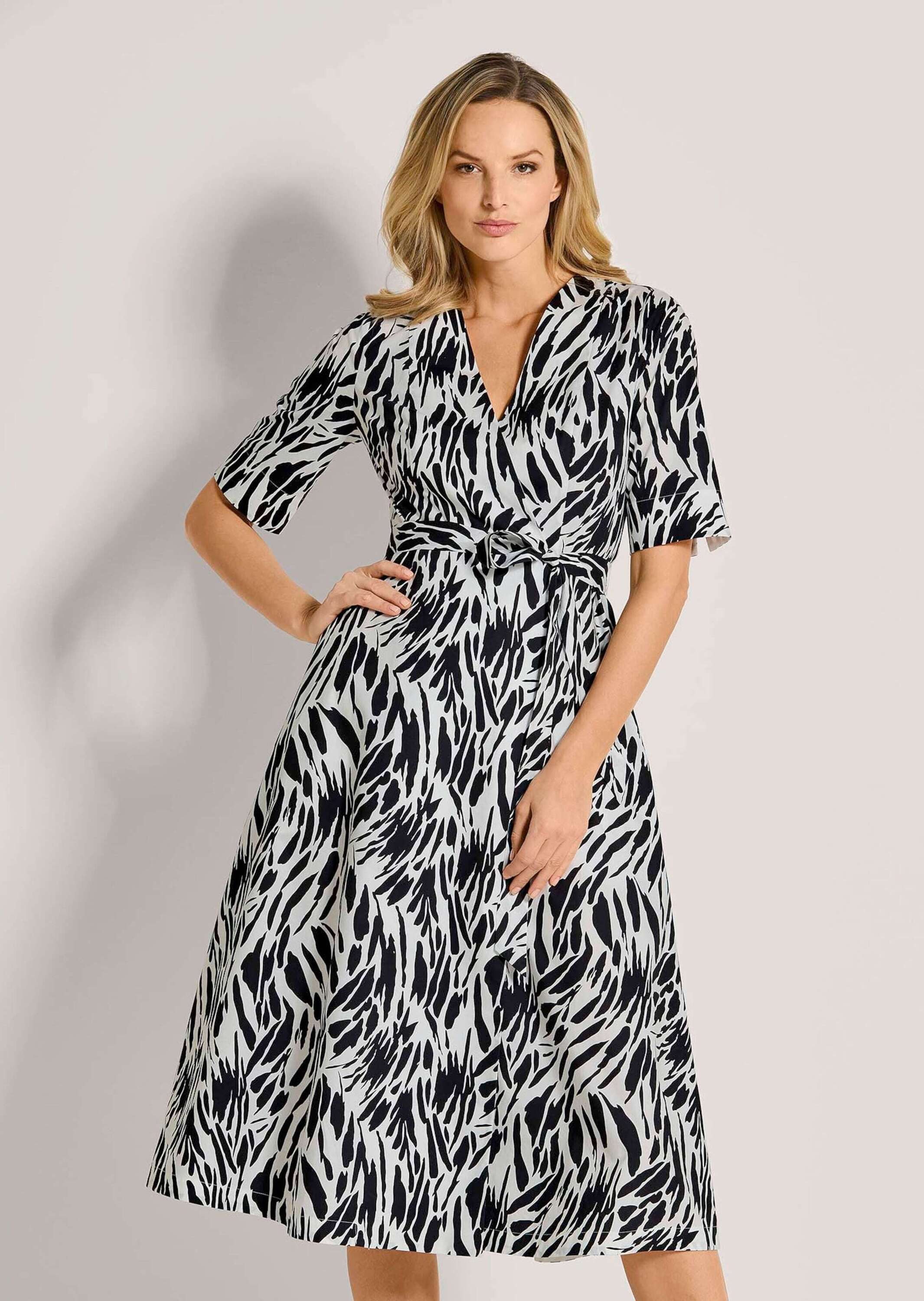 Maxikleid Wickelkleid mit Bindegürtel