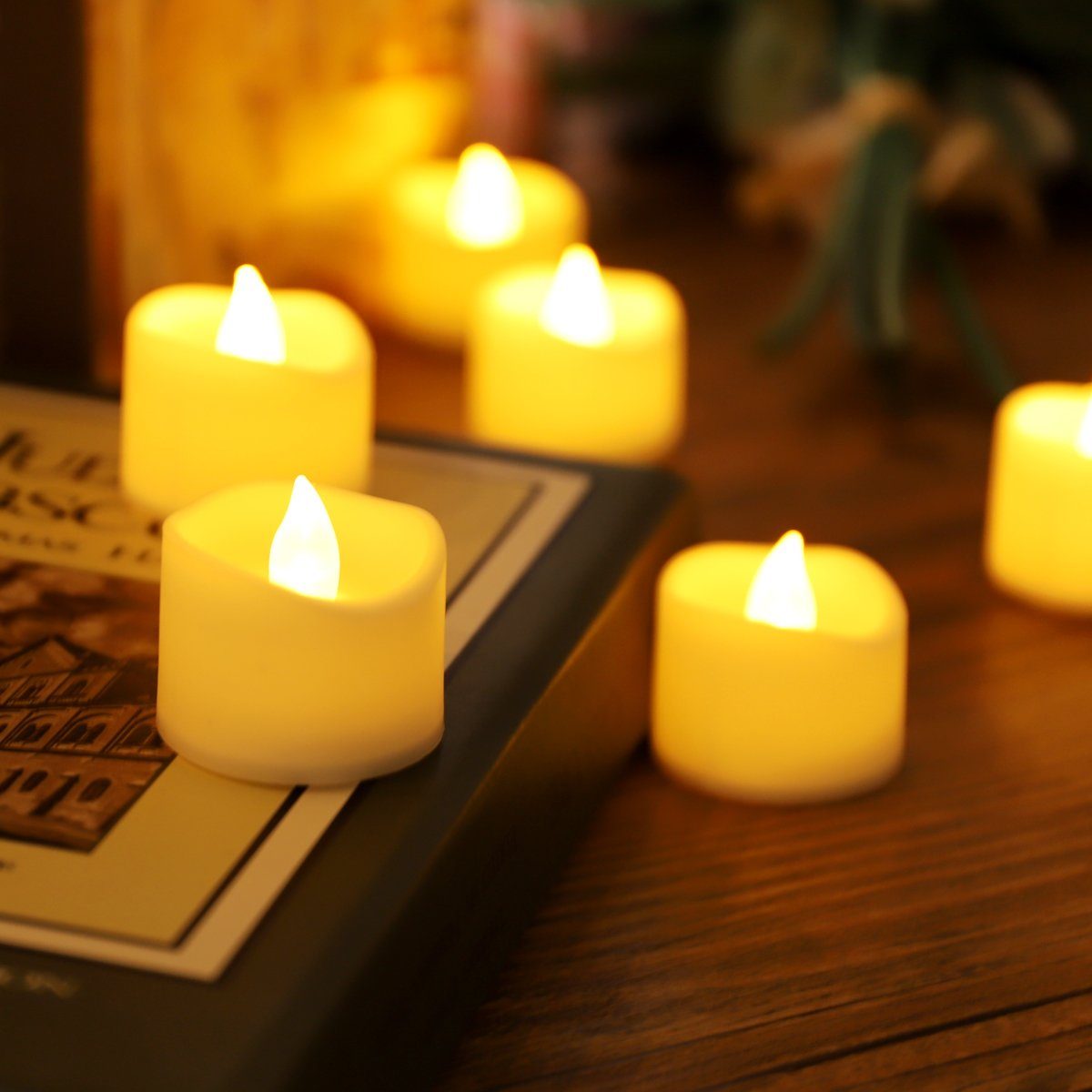 Salcar LED-Kerze »12 Teelichter LED mit Batterie, Flackernde  Batteriebetriebene Kerzen, Lichtkerze elektrisch in warmweiß« online kaufen  | OTTO