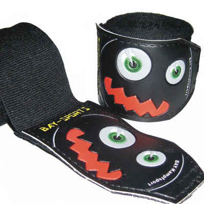 BAY-Sports Boxbandagen Monster 3D Kinder Box-Bandagen Handbandagen Boxen Kickboxen schwarz
