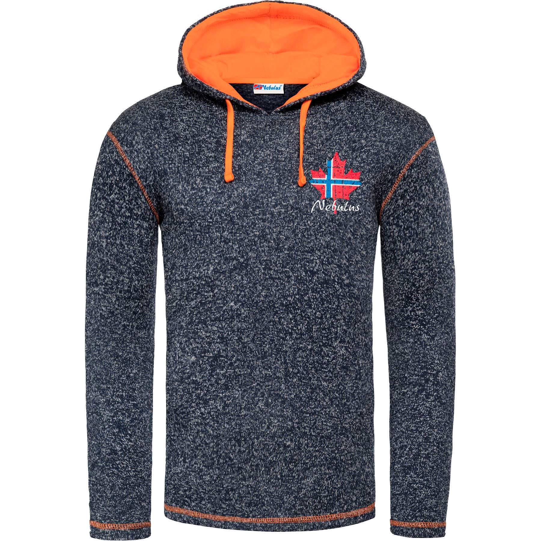 Nebulus Hoodie JAKE, P5238 - Herren, navy-orange, 3XL