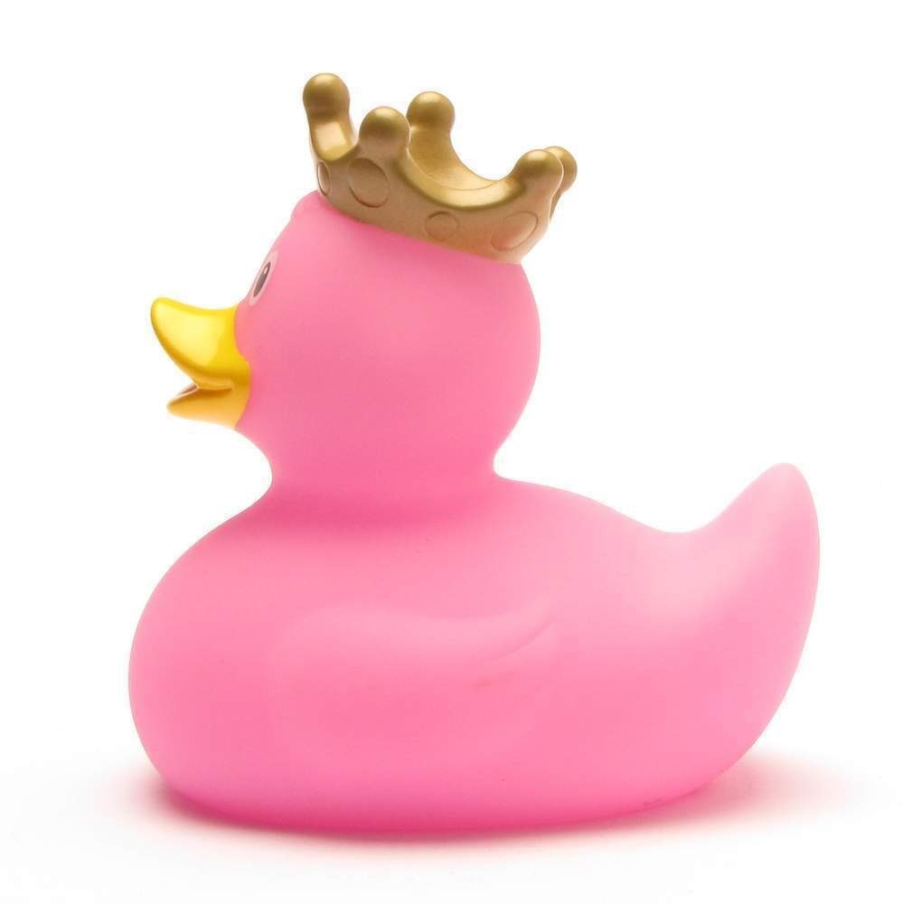 Lilalu Badespielzeug Badeente Quietscheente König pink