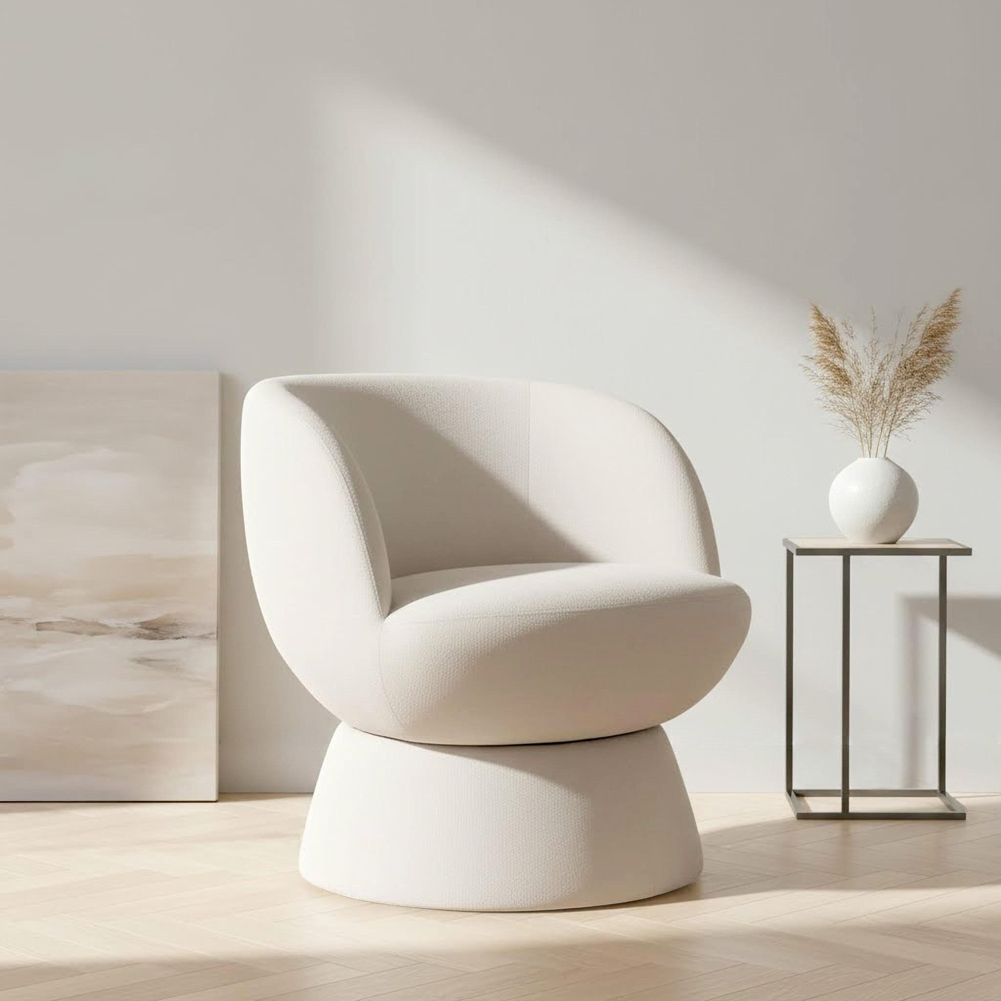 OTTO home Drehsessel ZAZZA Lese-Sessel, TV-Sessel, Loungesessel, 360° drehbar, feiner Struktur-Bezug