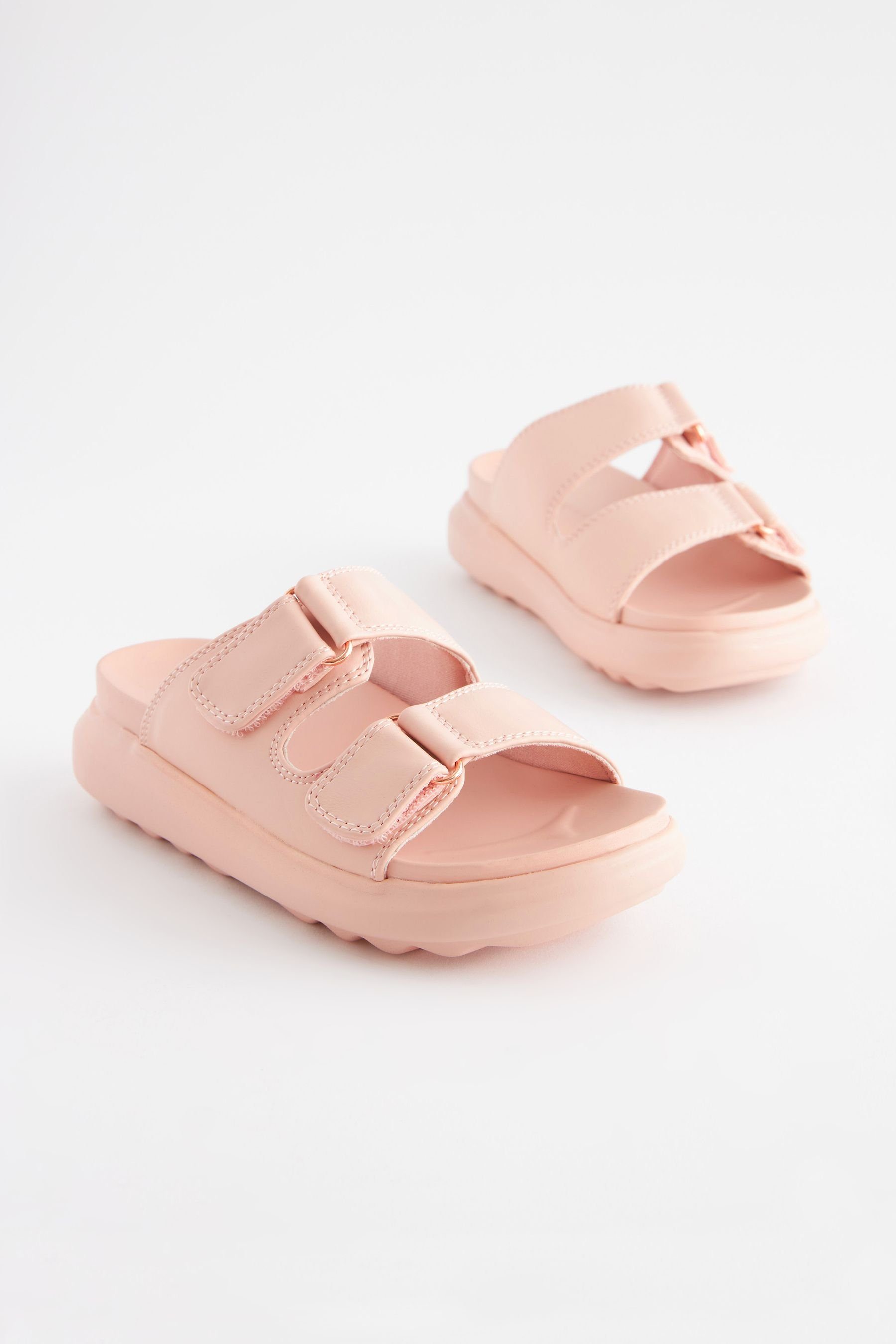 Sandale Chunky-Sandalen Next Nougat Pink Riemen (1-tlg) mit zwei