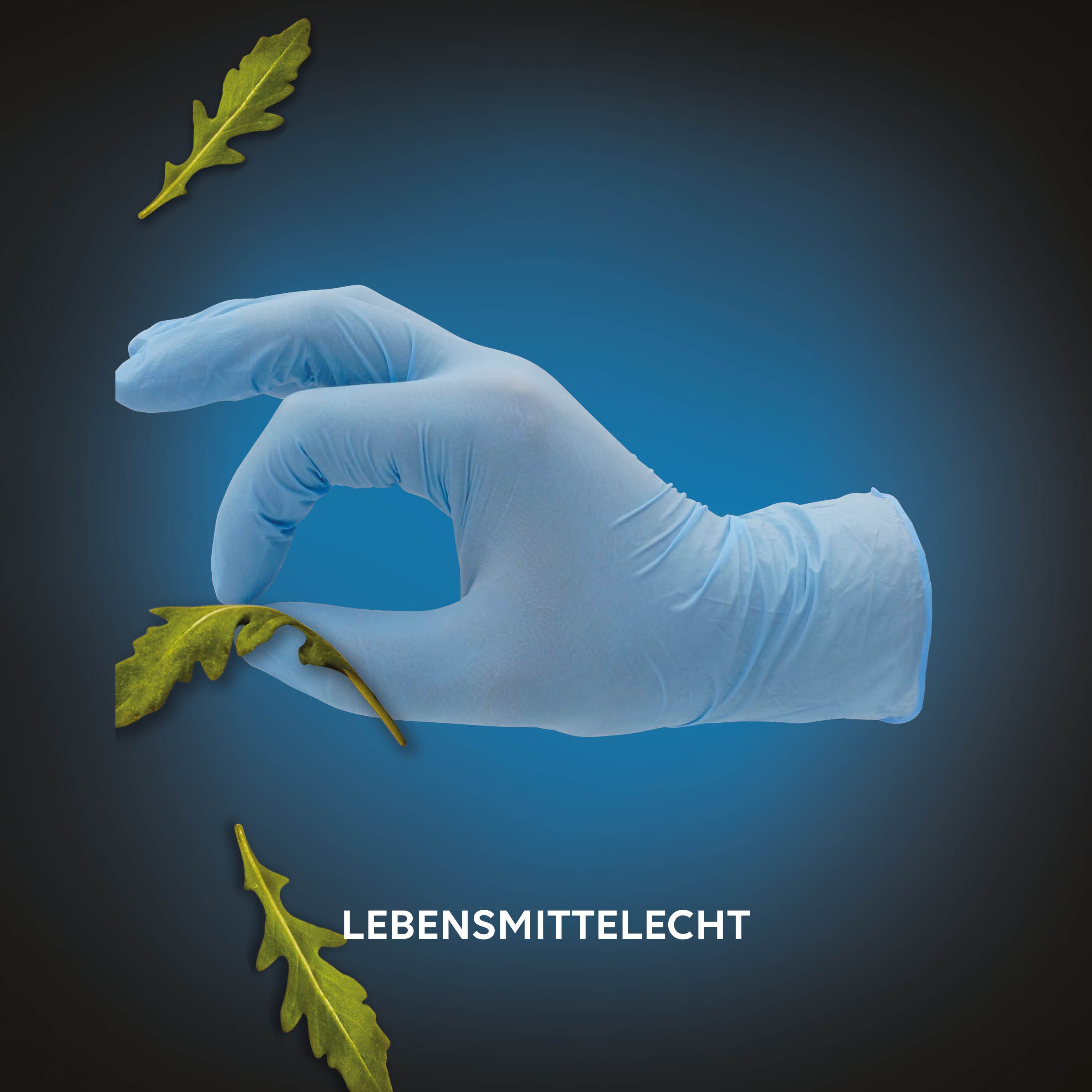PRO FIT Einweghandschuhe aus Nitril, Einmalhandschuhe, Schutzhandschuhe, Nitrilhandschuhe (100, Stück) Latexfrei, Blau, Lebensmittel zugelassen