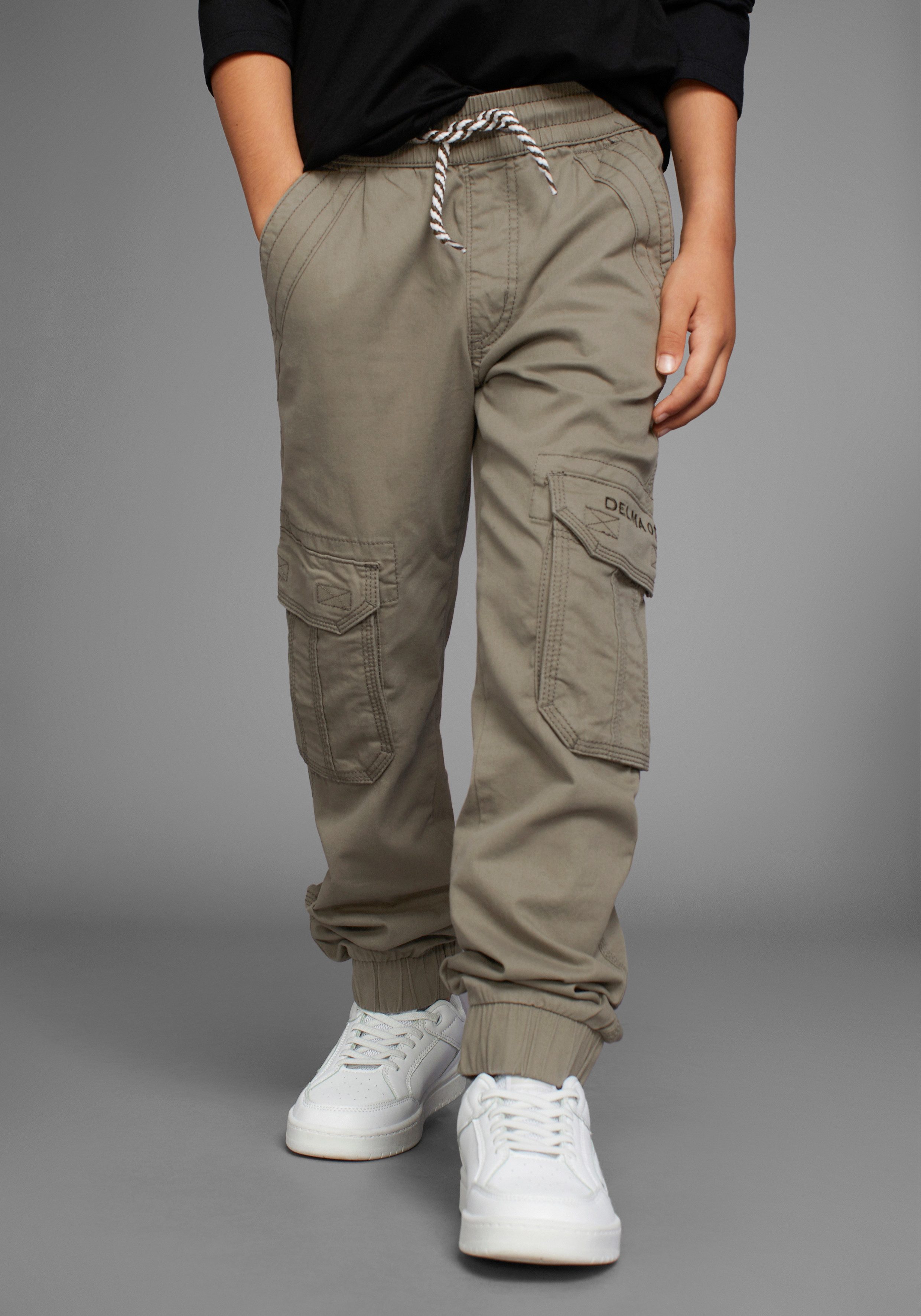 DELMAO Cargohose in bequemer Schlupfform, mit günstig online kaufen