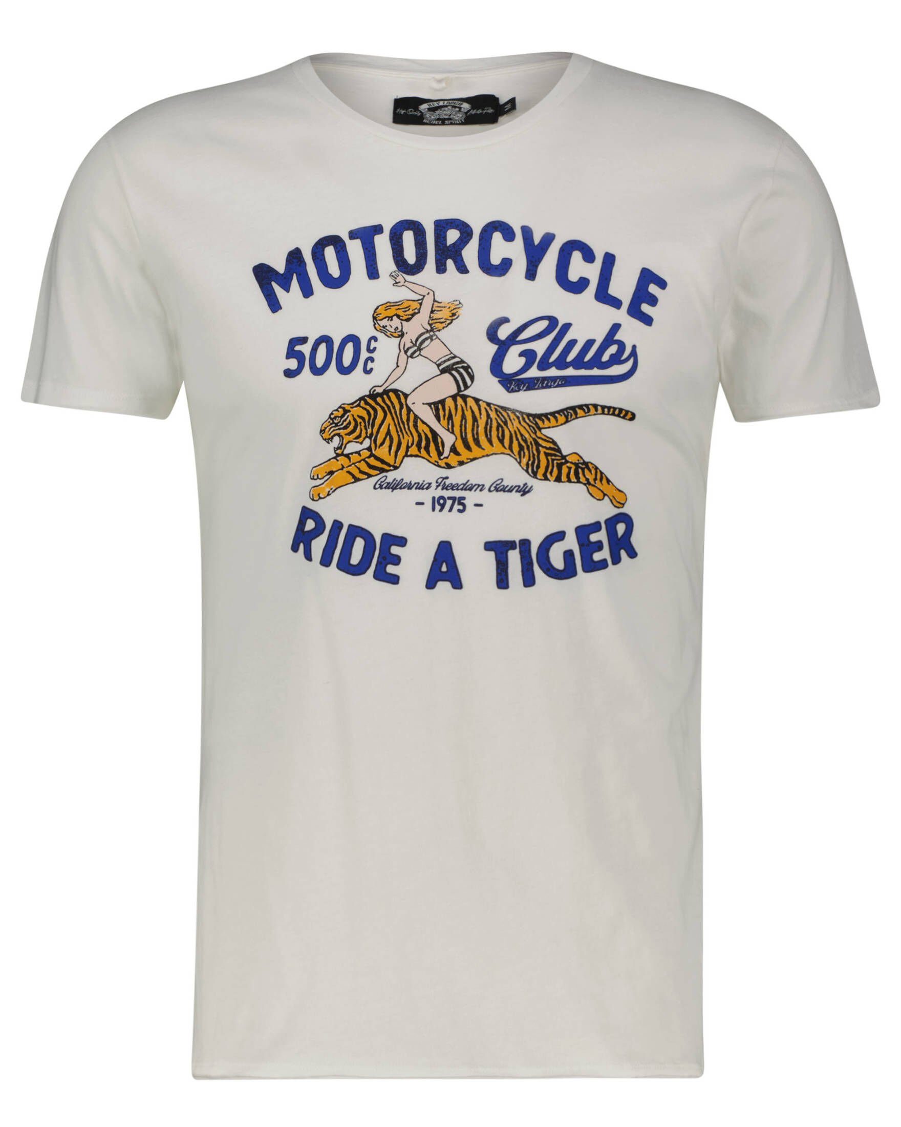 Key Largo T-Shirt Herren T-Shirt RIDE A TIGER (1-tlg)