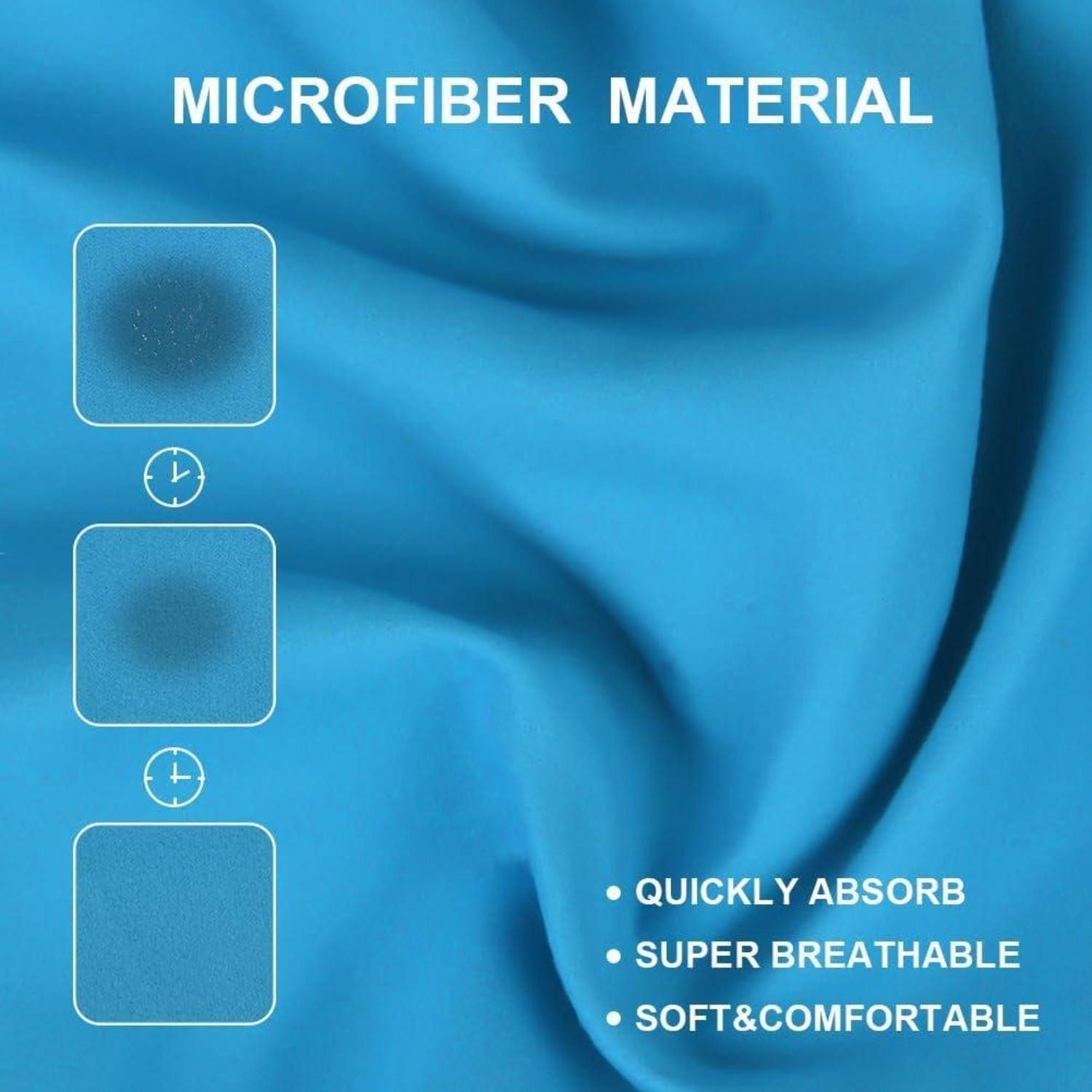 LuxusKollektion Badeponcho Handtuch Poncho Mikrofaser 110x80cm Quick Dry Badeponcho mit – Bild 4 von 5