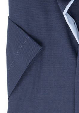 MARVELIS Kurzarmhemd Kurzarmhemd - Modern Fit - Einfarbig - Bleu