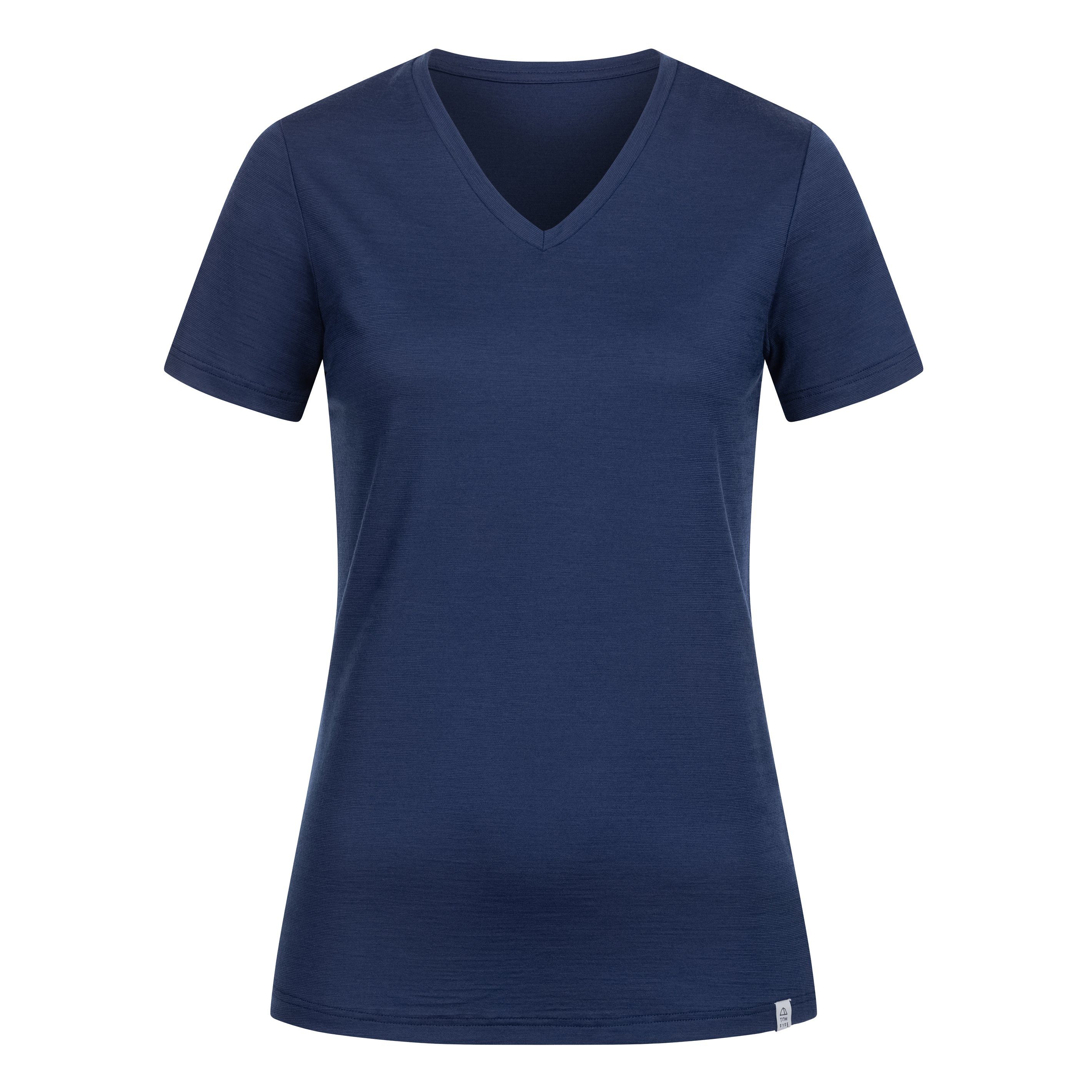 Tom Fyfe T-Shirt Merino T-Shirt V-Ausschnitt Damen