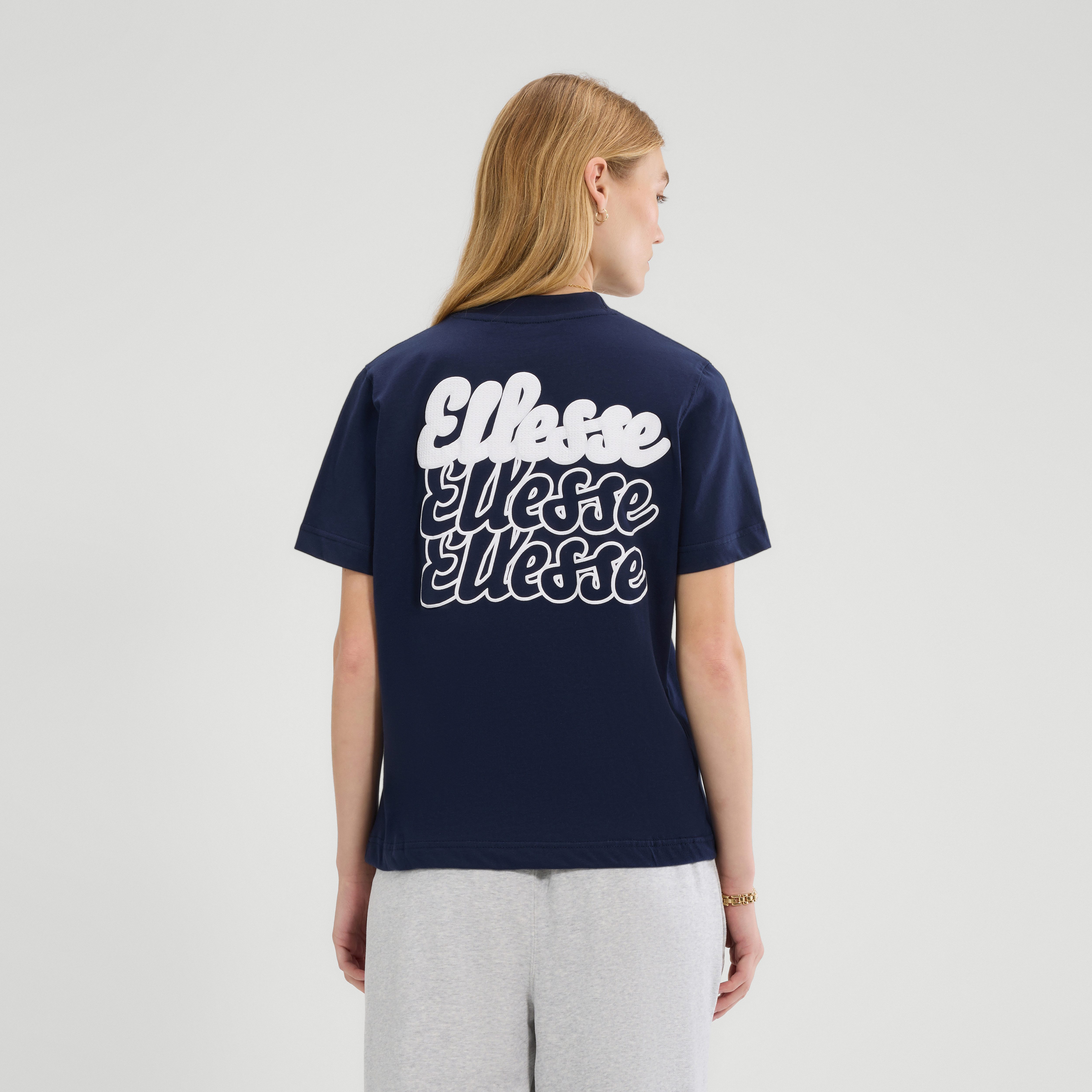Ellesse T-Shirt mit Rundhalsausschnitt, Kurzarm, aus Baumwolle