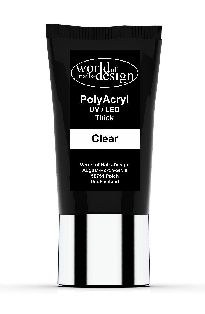 World of Nails-Design UV-Gel 30ml PolyAcryl -Gel, AcrylGel in Tube, Studioqualität klar