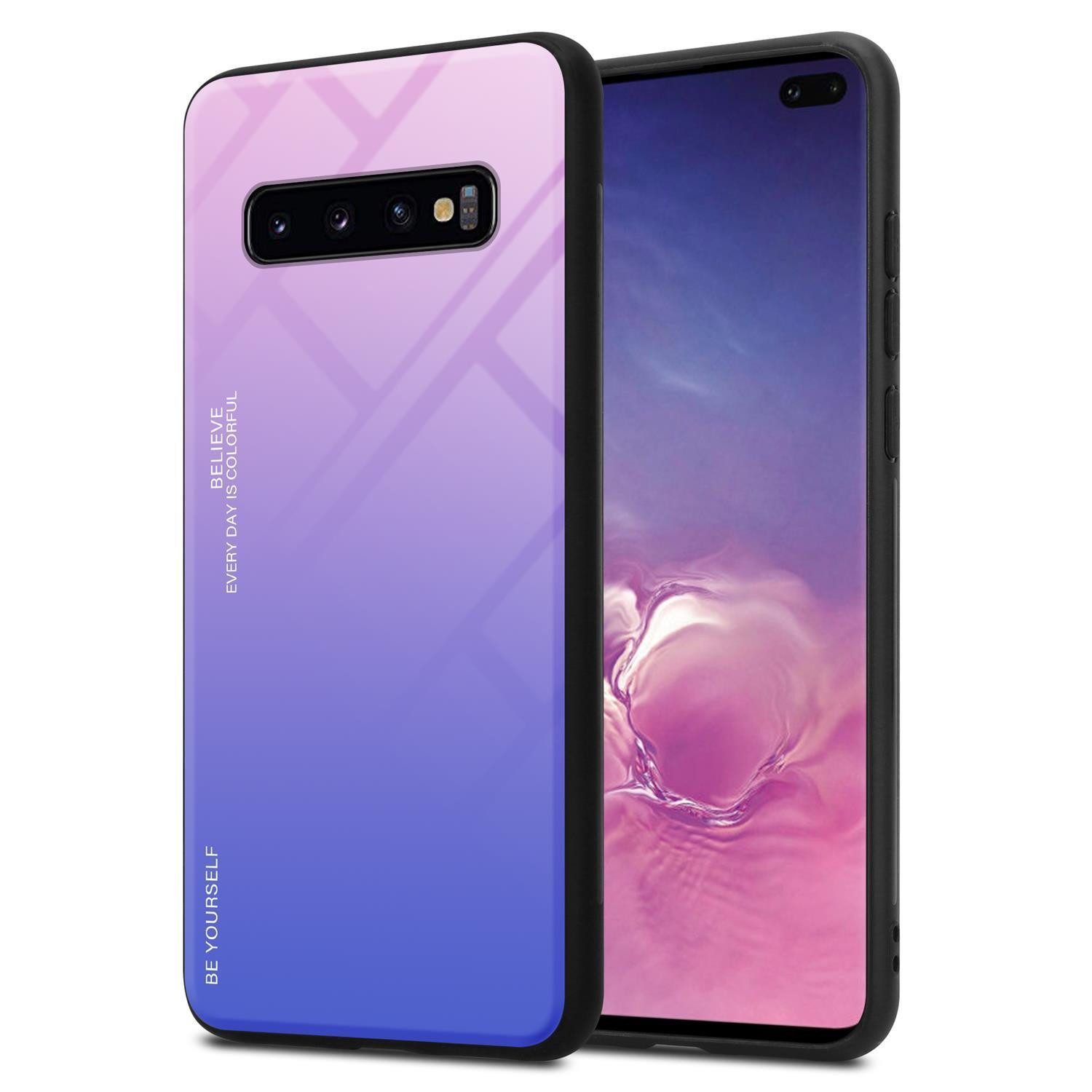 Cadorabo Handyhülle für Samsung Galaxy S10 PLUS Hülle Samsung Galaxy S10 PLUS, Robustes Hard Case - Handy Schutzhülle - Hülle - Back Cover Bumper