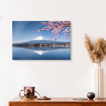 Posterlounge XXL-Wandbild Jan Christopher Becke, Fujiyama Kawaguchiko Japan im Frühling, Wohnzimmer Fotografie