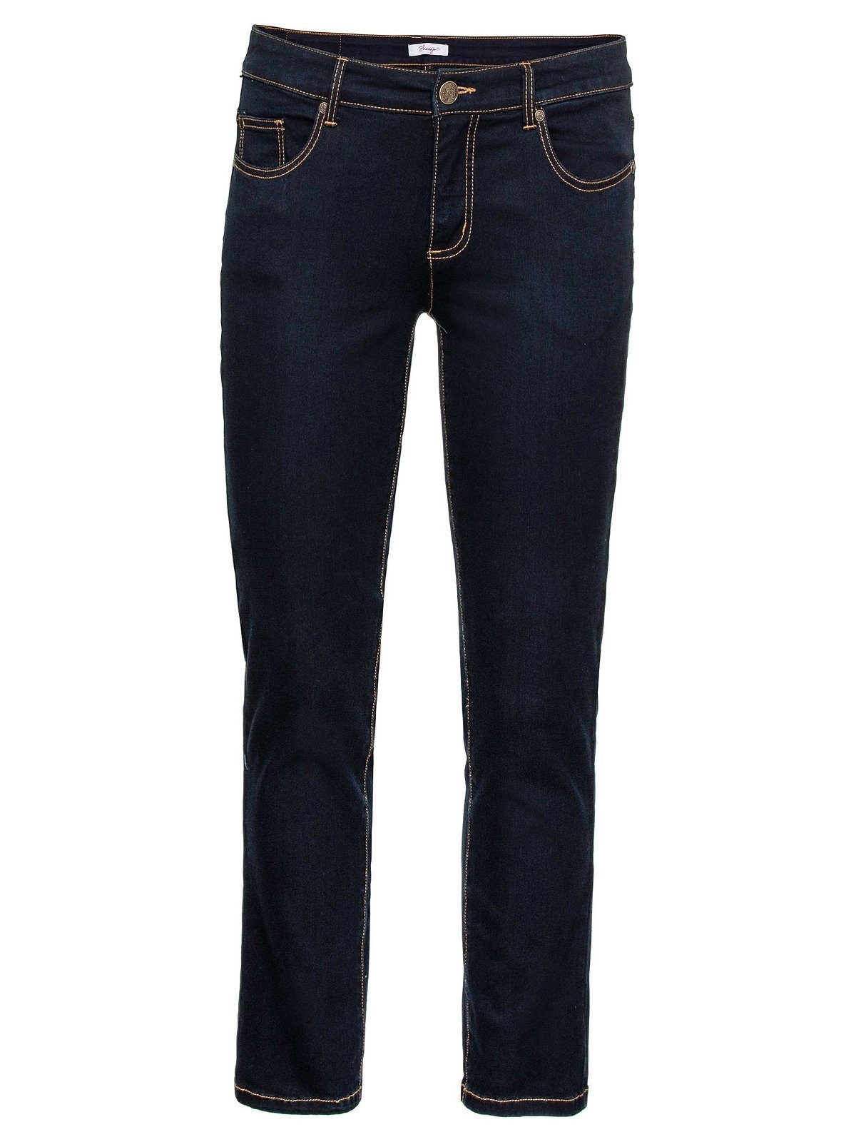 Sheego black blue Größen Denim Stretch-Jeans 5-Pocket-Stil Große im