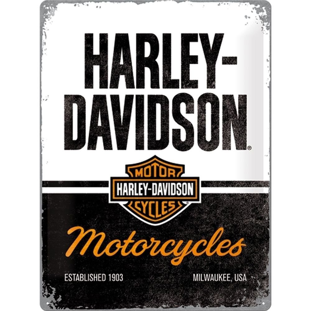 Nostalgic-Art Metallschild Blechschild 30 x 40 cm - Harley-Davidson - Motorcycles