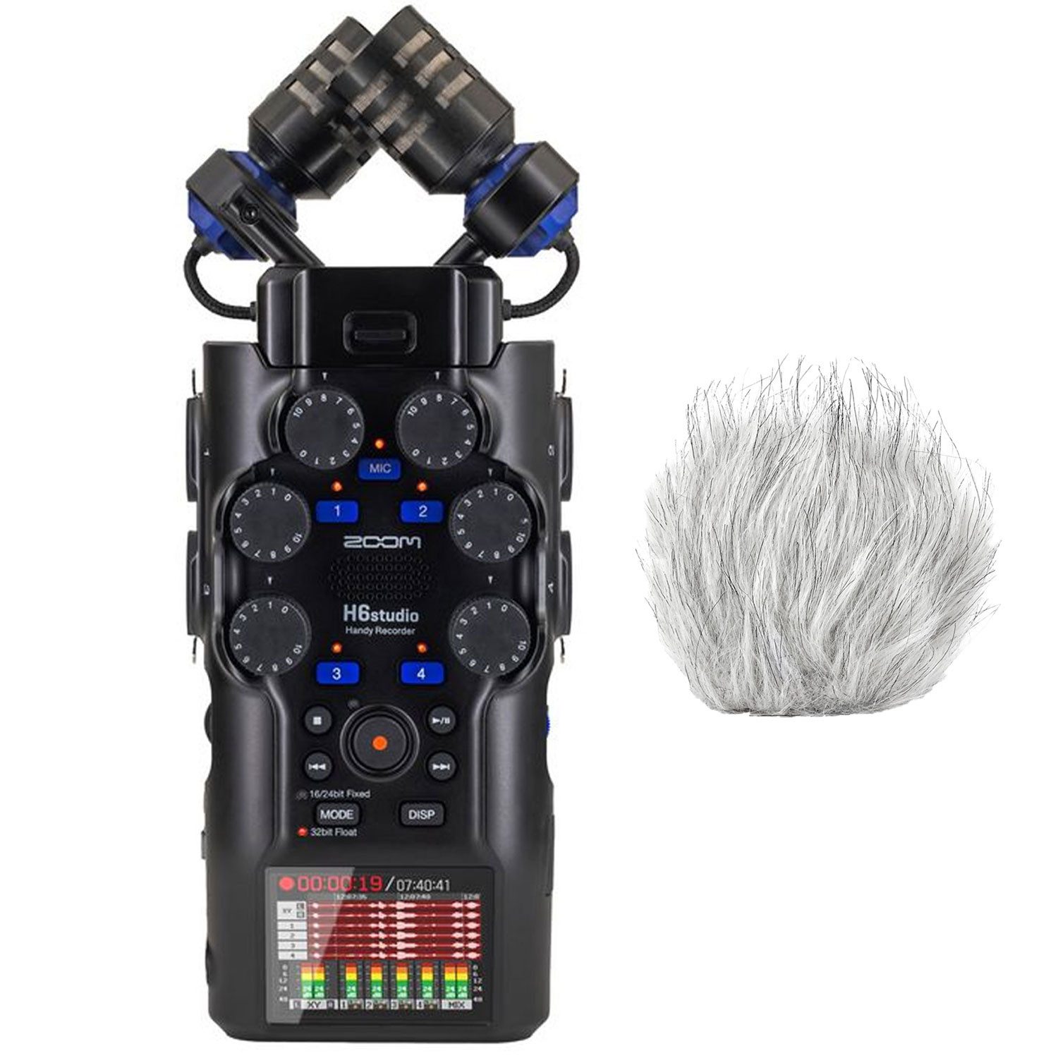 Zoom Audio Zoom Audio-Recorder H6 Studio mit Fell-Windschutz Digitales Aufnahmegerät (Vorteils-Set mit Fell-Windschutz)