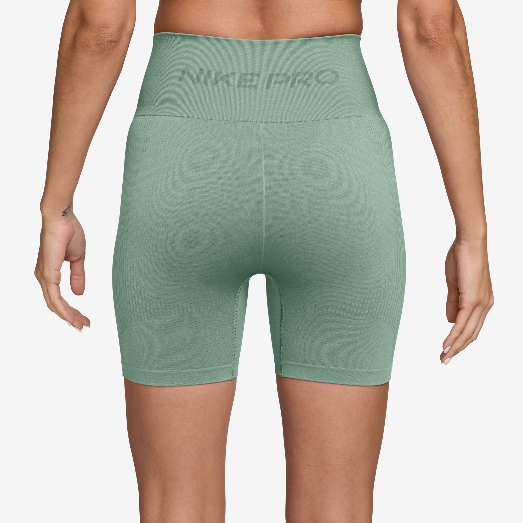 Nike Trainingstights Nike Pro Seamless Women's Dri-FIT High-Waisted 5" Biker Shorts nahtloses Design, hoher Bund