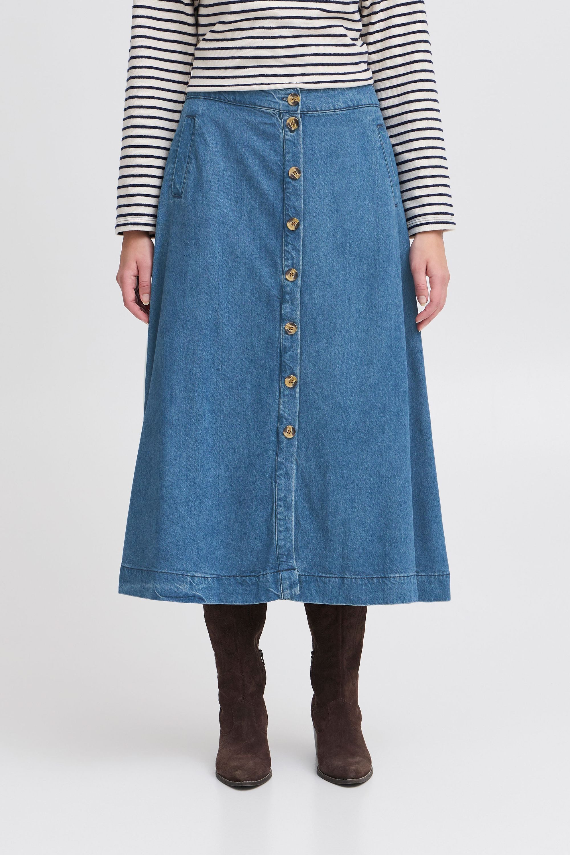 Atelier Rêve Jeansrock IRRISLE schicker Denim-Look günstig online kaufen