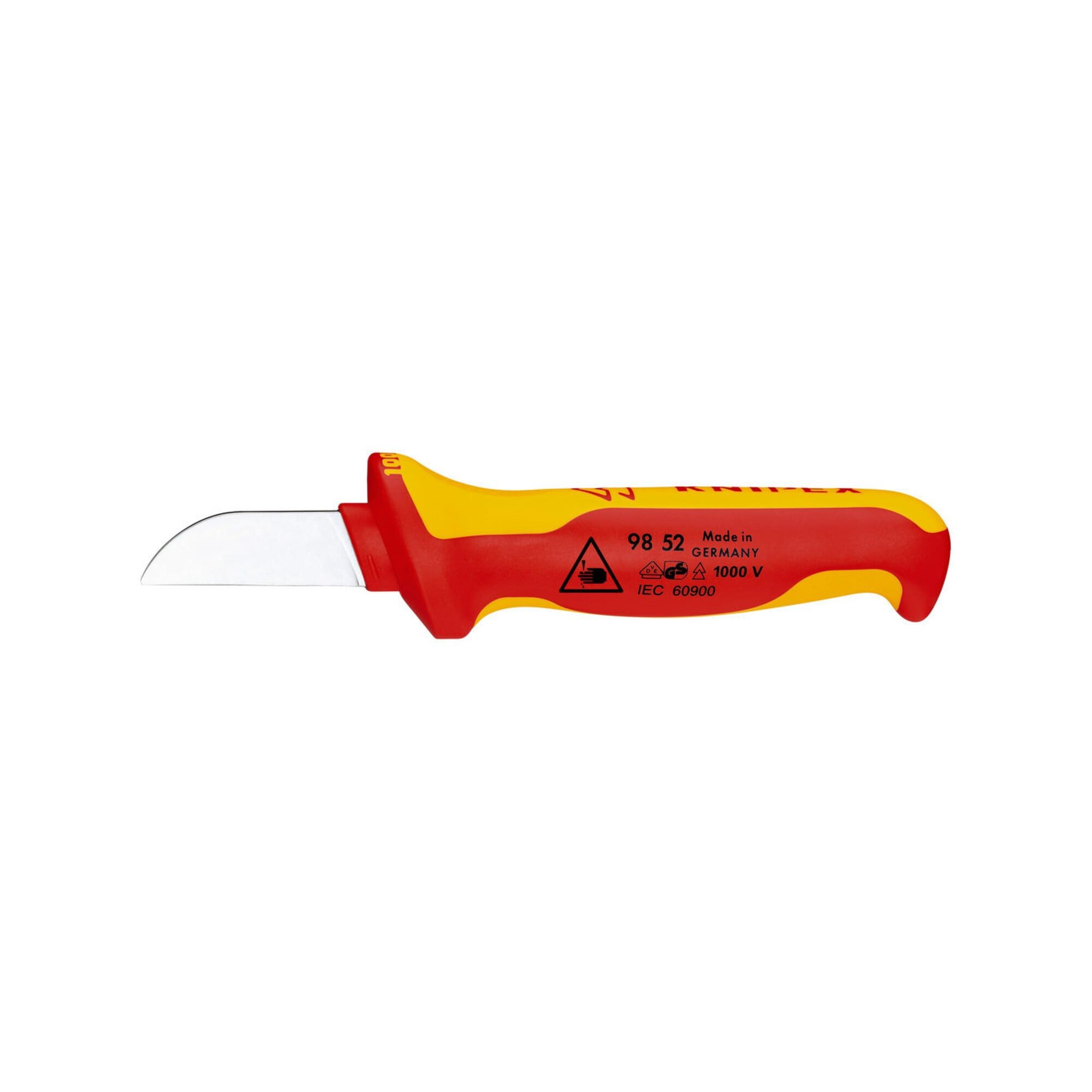 Knipex Kabelmesser KNIPEX 98 52 Kabelmesser isolierender Mehrkomponenten-Griff, VDE-geprü