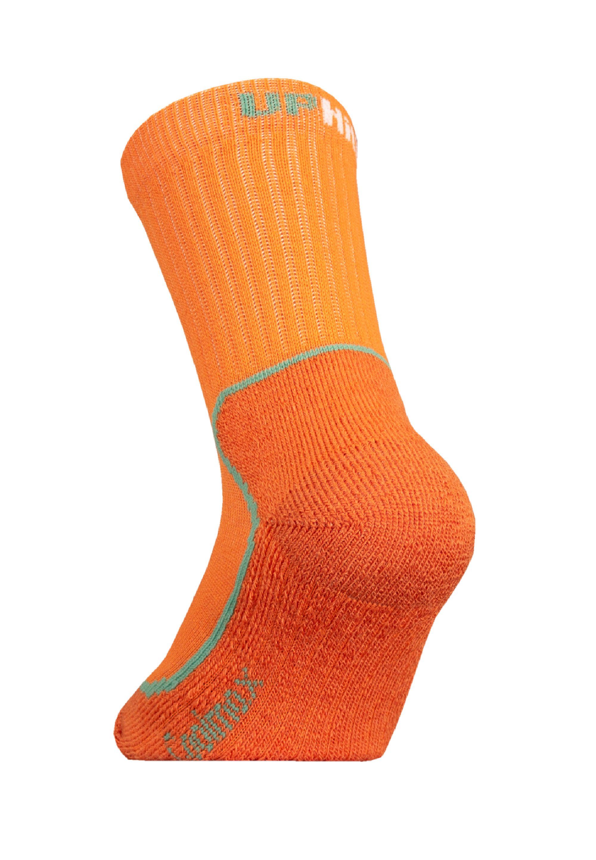 UphillSport Socken KEVO JR Struktur mit Coolmax (1-Paar) orange mehrlagiger und