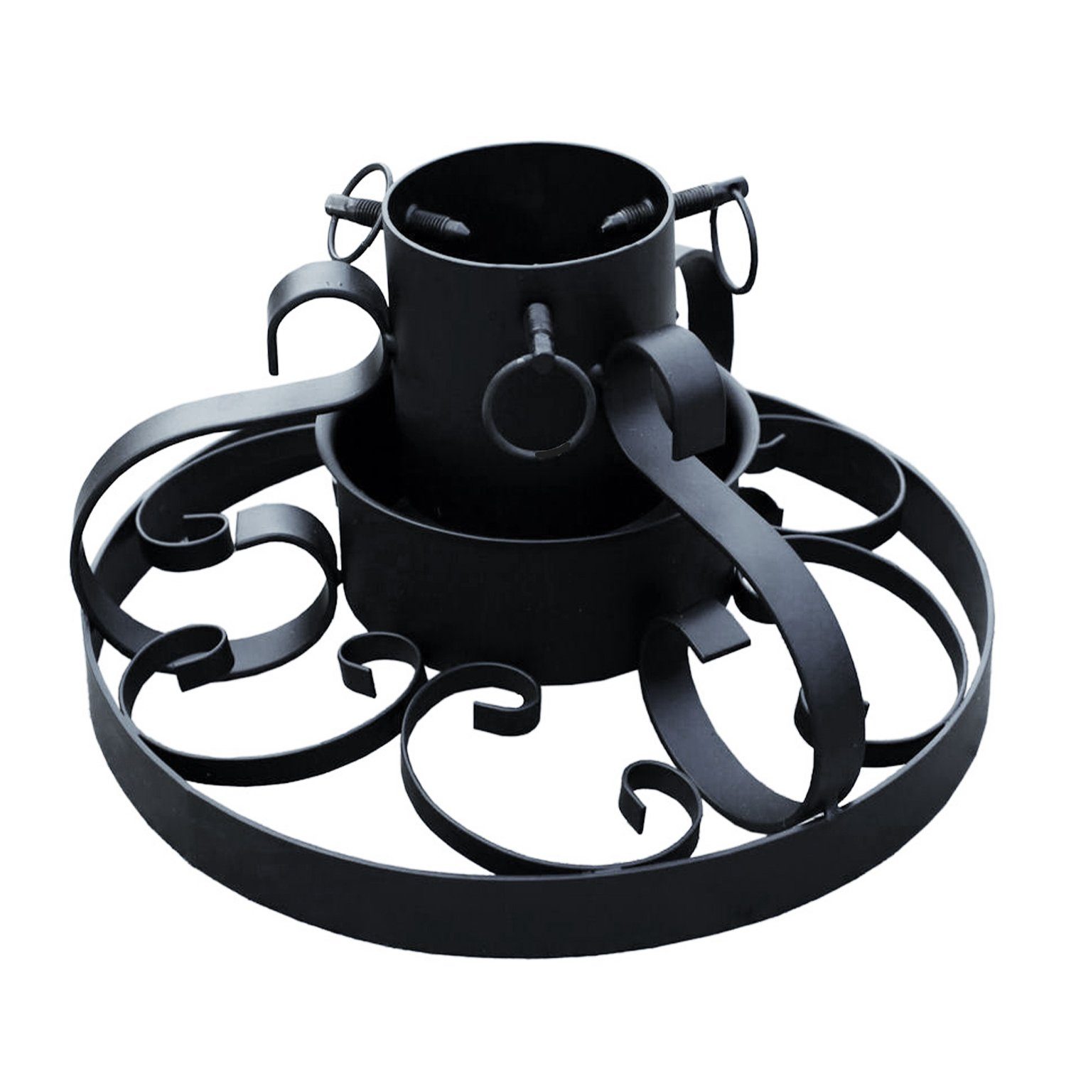 Mojawo Christbaumständer Baumständer Baumständer Tannenbaumständer Ornamente Ø 34cm Schwarz