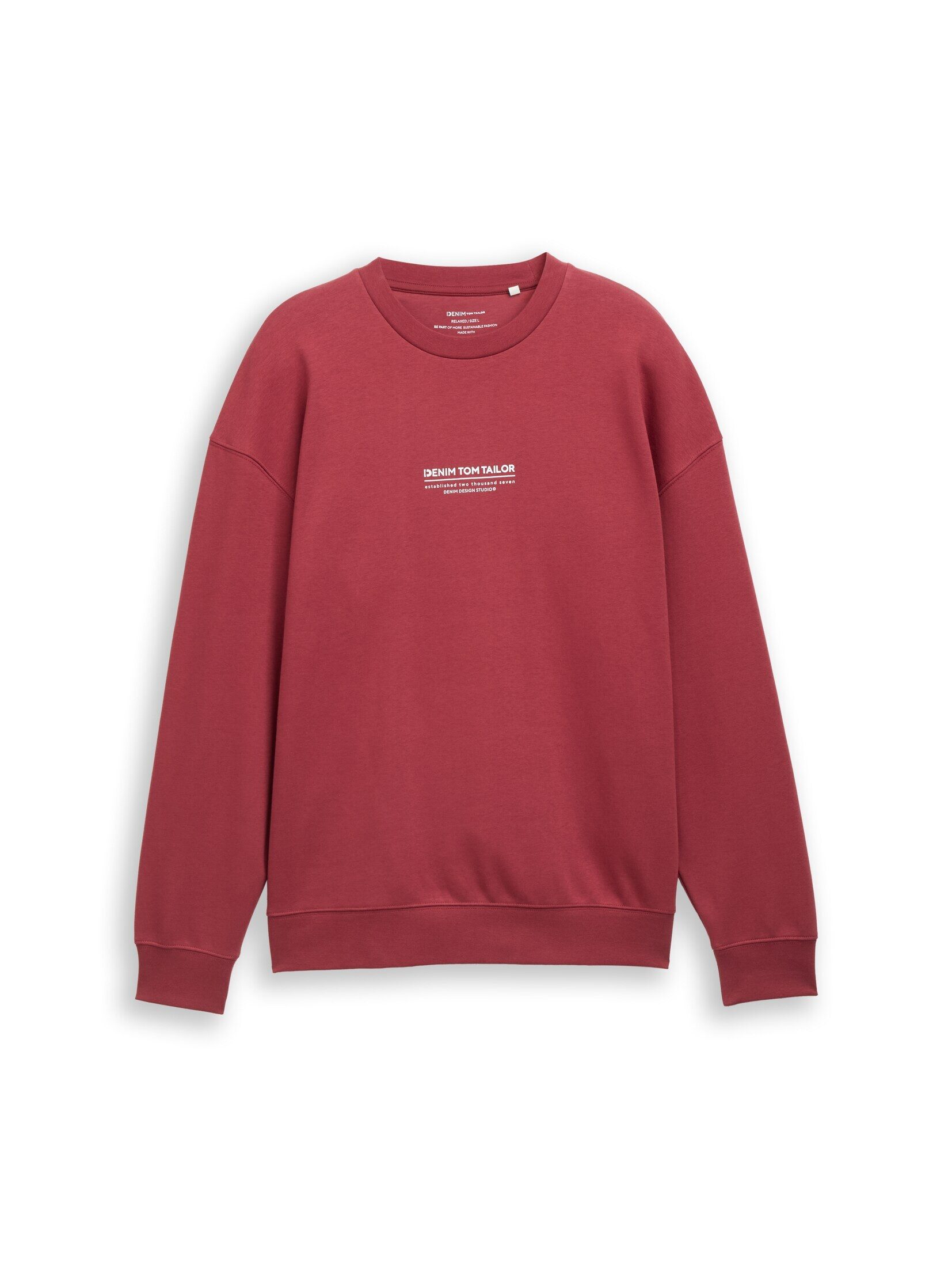 TOM TAILOR Denim Sweatshirt Strick & Sweatshirts Relaxed Sweatshirt mit Log günstig online kaufen