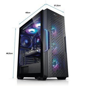 Kiebel Galaxis 11 Gaming-PC (Intel Core i9 Intel Core i9-11900KF, RTX 4070 Ti SUPER, 32 GB RAM, 2000 GB HDD, 1000 GB SSD, Wasserkühlung, RGB-Beleuchtung)