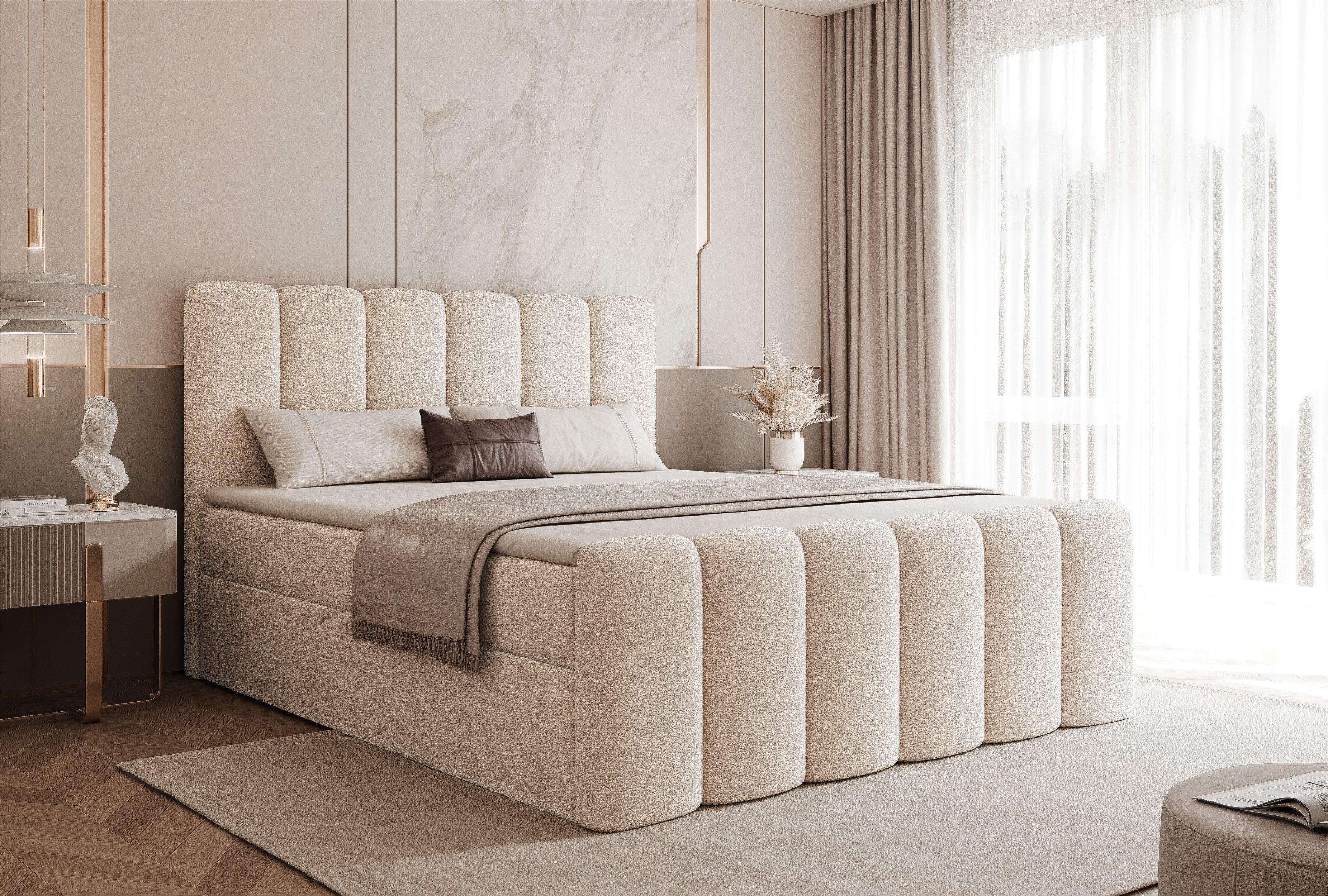 yourhouse24 Boxspringbett Palermo (Bettgestell mit 2 Bettkästen), Bonell, T günstig online kaufen