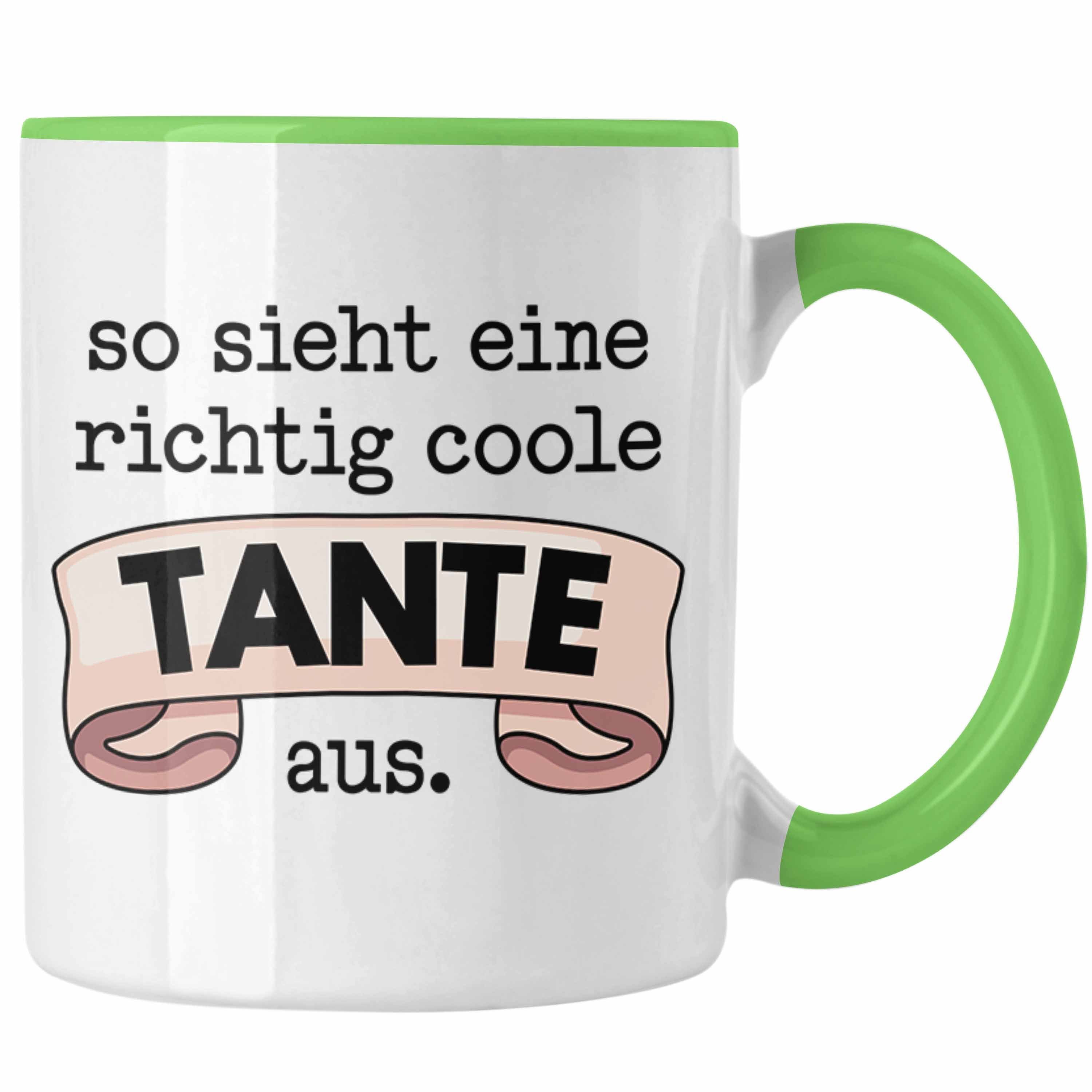 Spruch Coole Kaffeetasse Trendation Tasse Trendation - Tasse Beste Grün Tante Tante mit Geschenk für