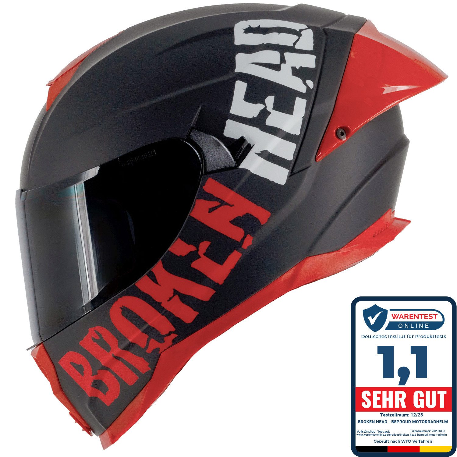Motorradhelm BeProud Pro Sport Rot