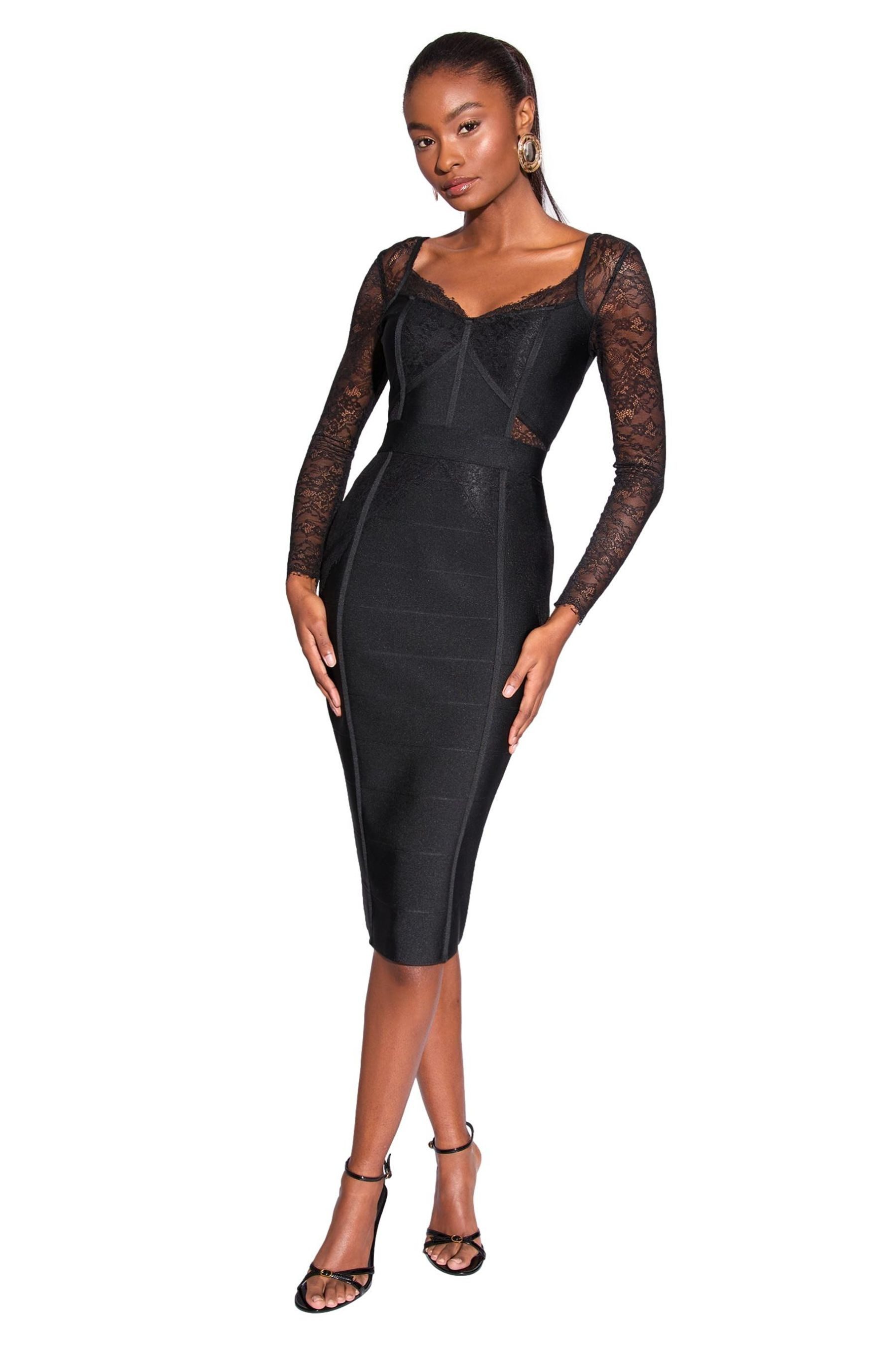 LIPSY Midikleid Lipsy Langärmeliges Strickkleid (1-tlg) günstig online kaufen