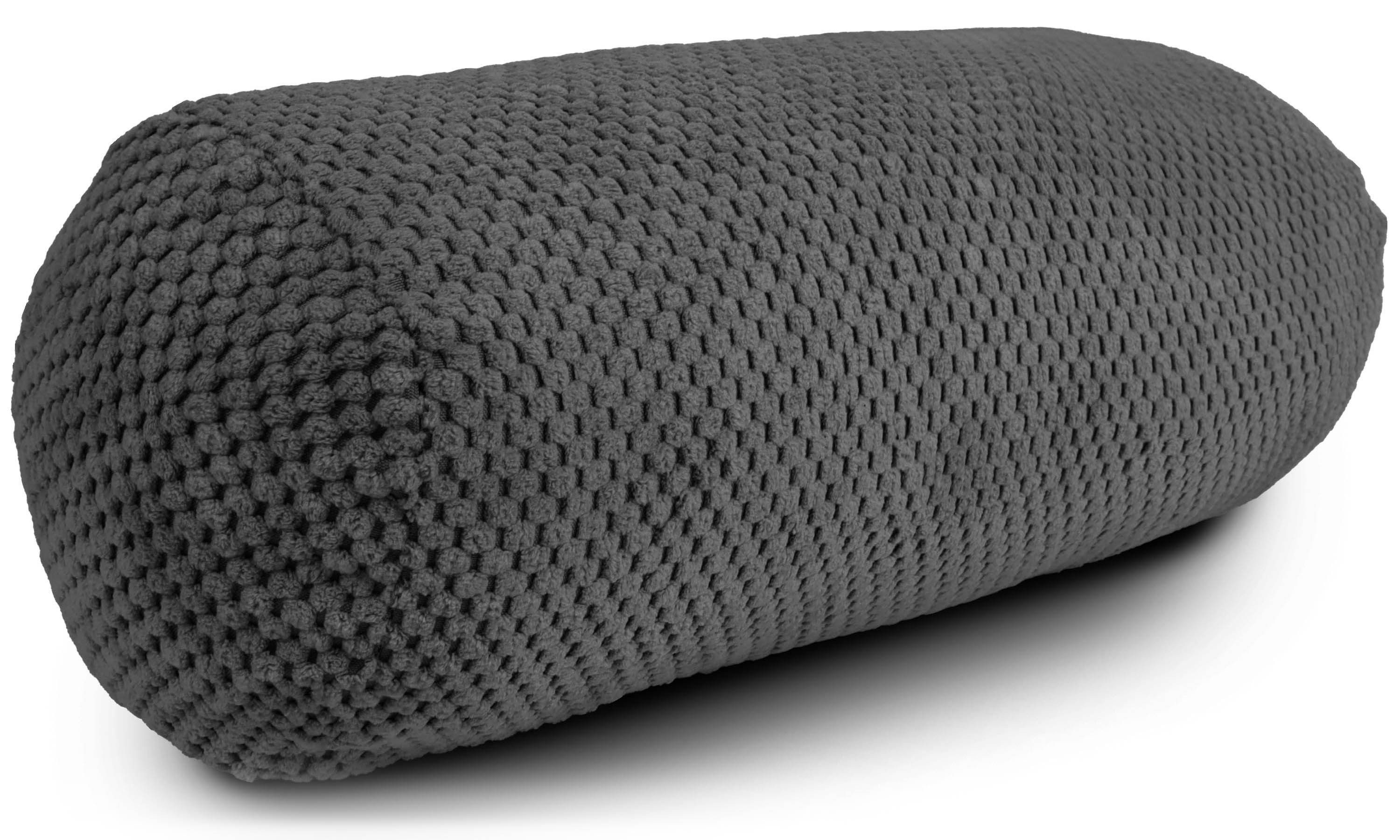 Amilian Nackenrolle 15x40 cm Nackenrollenbezug & Bettrolle - weiche Kissenrolle XXL, Kissen mit Bezug, Bettrolle mit abnehmbarem Bezug, abnehmbar, formstabil, waschbar 30°C