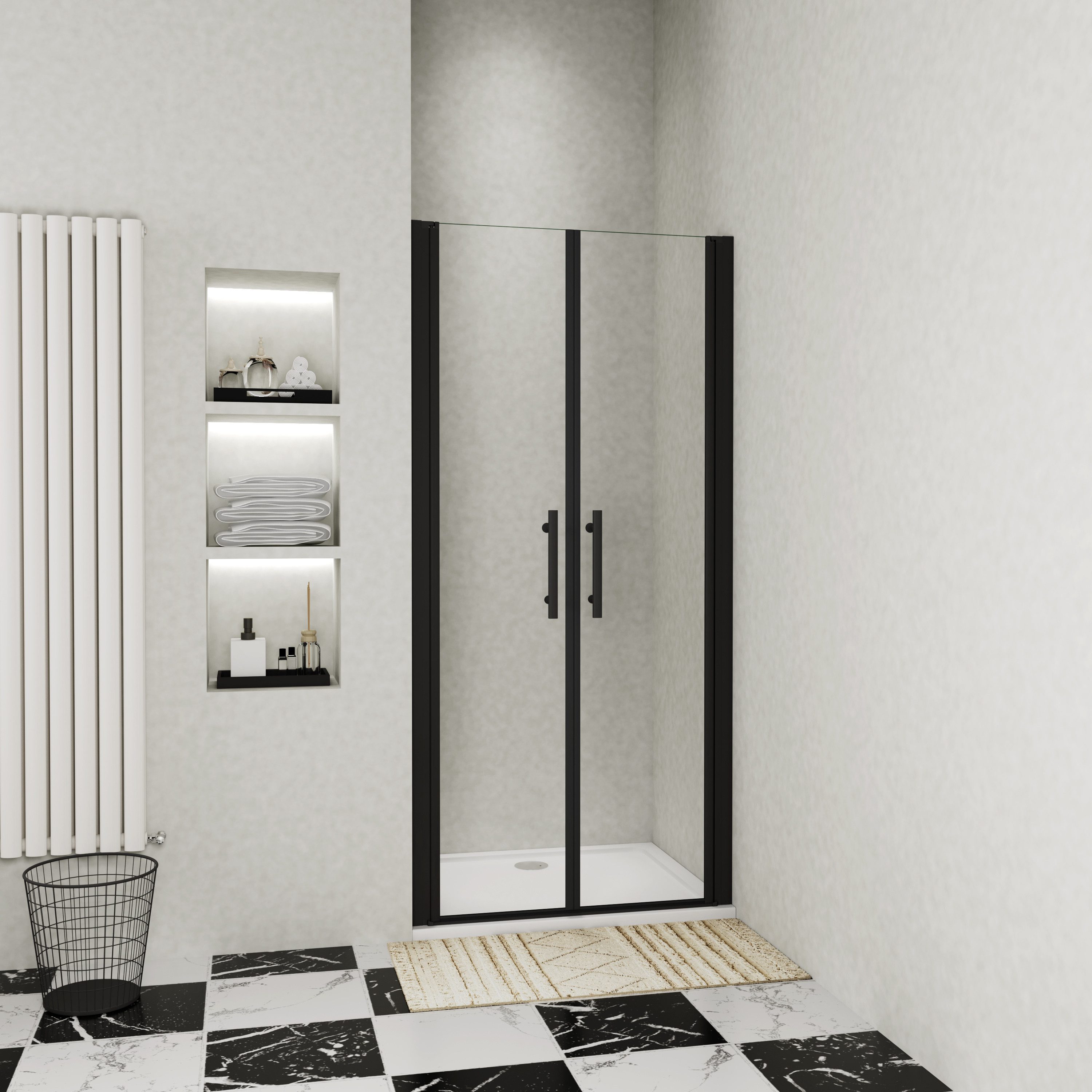 duschspa Dusch-Schwingtür Schwingtür Duschtür Duschkabine Duschabtrennung Nischentür NANO Glas, 70x180 cm, Sicherheitsglas, Nano Glas