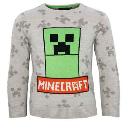 Minecraft Sweater Minecraft Creeper Kinder Jungen Pulli Pullover Gr. 116 bis 152