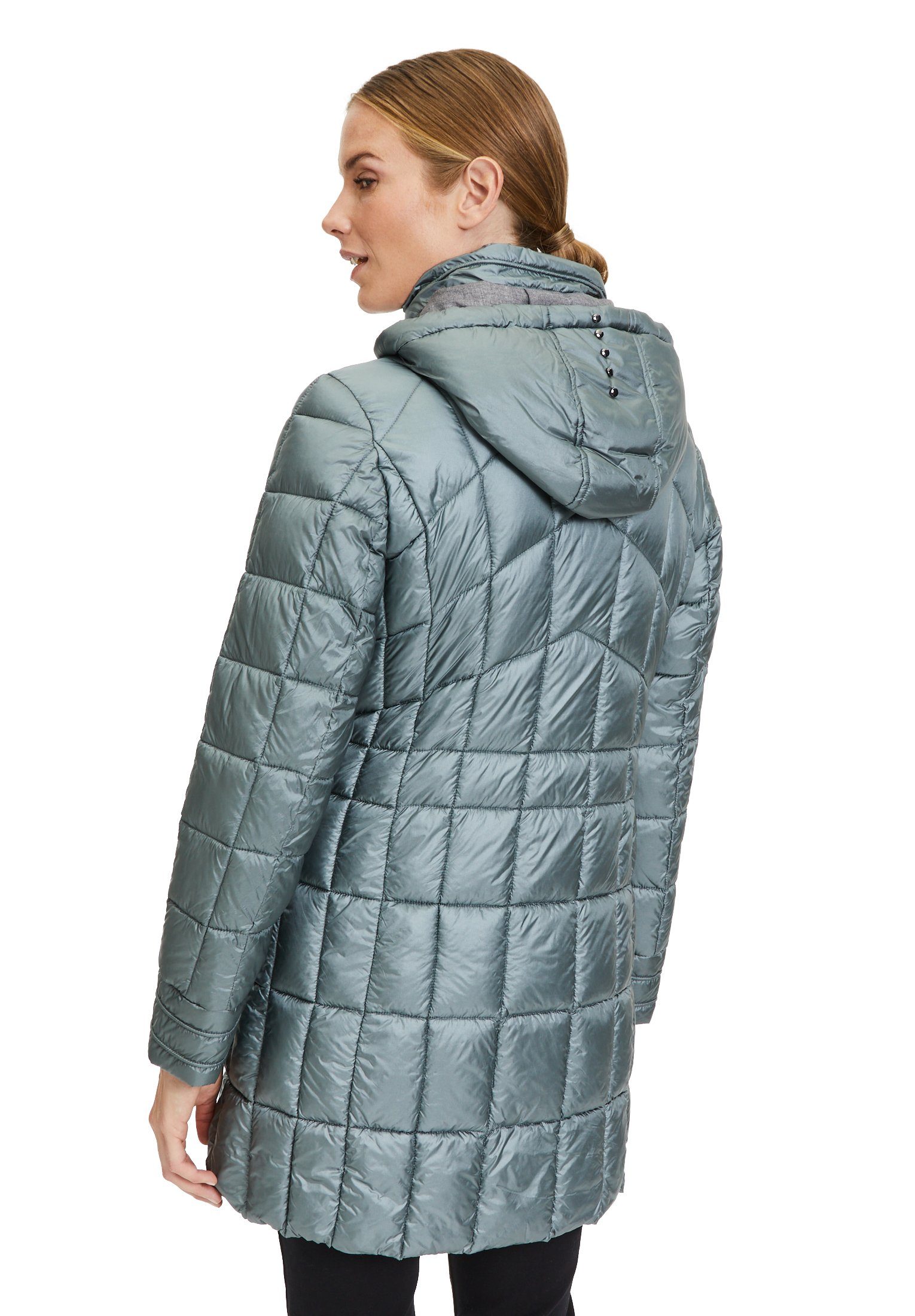 Gil Bret Steppjacke mit glänzender Oberfläche Bay Green