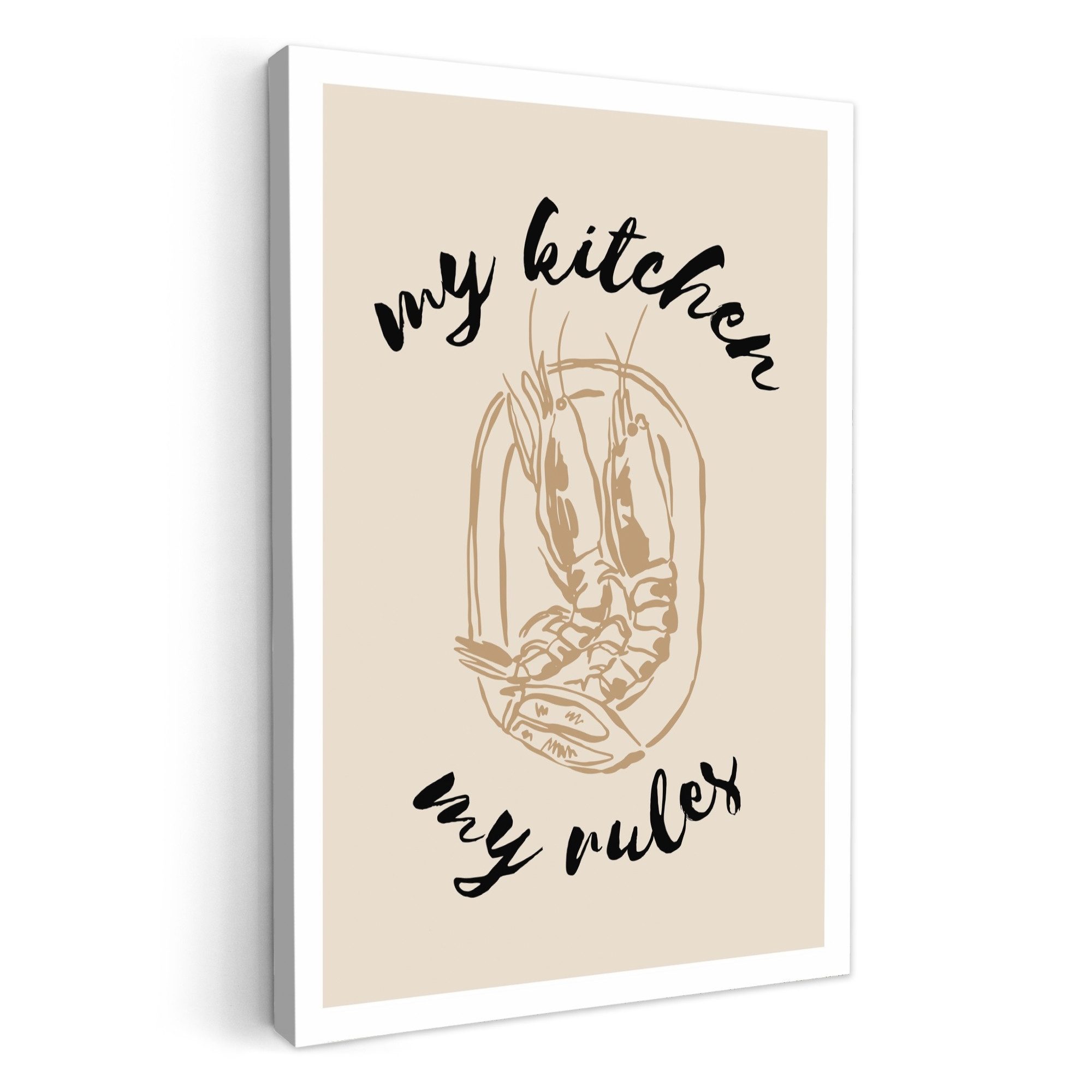 OneMillionCanvasses® Leinwandbild Beige - Garnele - günstig online kaufen