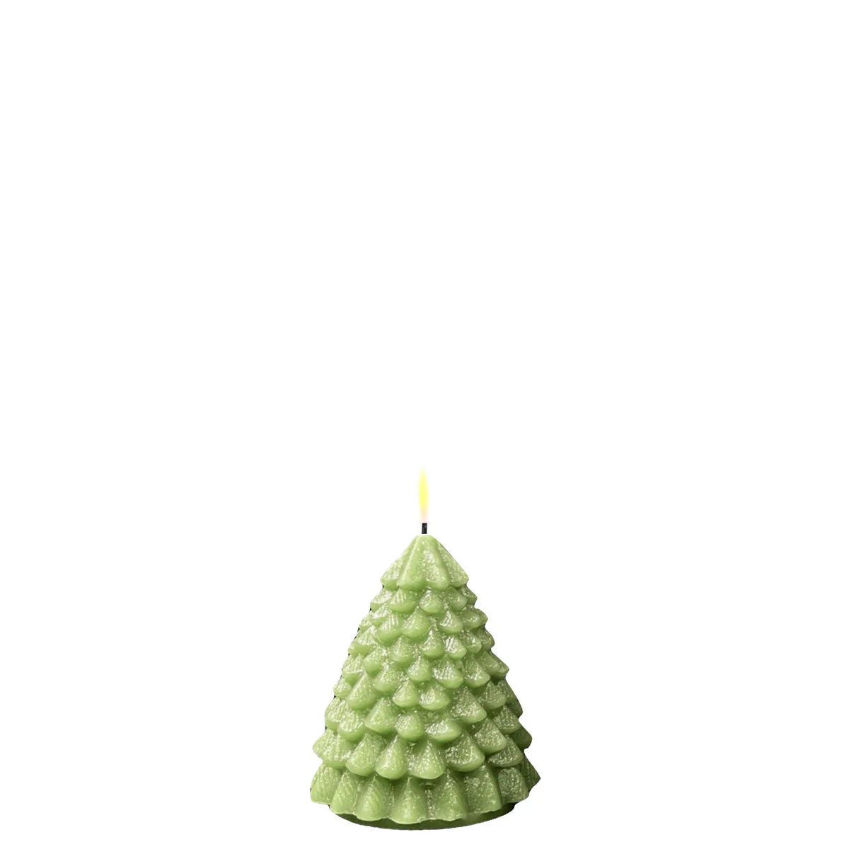 Deluxe Homeart LED-Kerze Weihnachtsbaum Dunkelgrün 11,5cm LED Echwachs Kerze von Deluxe Homeart