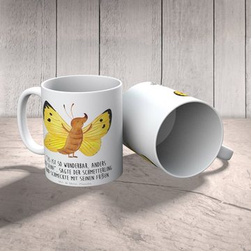 Mr. & Mrs. Panda Tasse Schmetterling Zitronenfalter - Weiß - Geschenk, Liebe, lustige Sprüch, Keramik, Exklusive Motive
