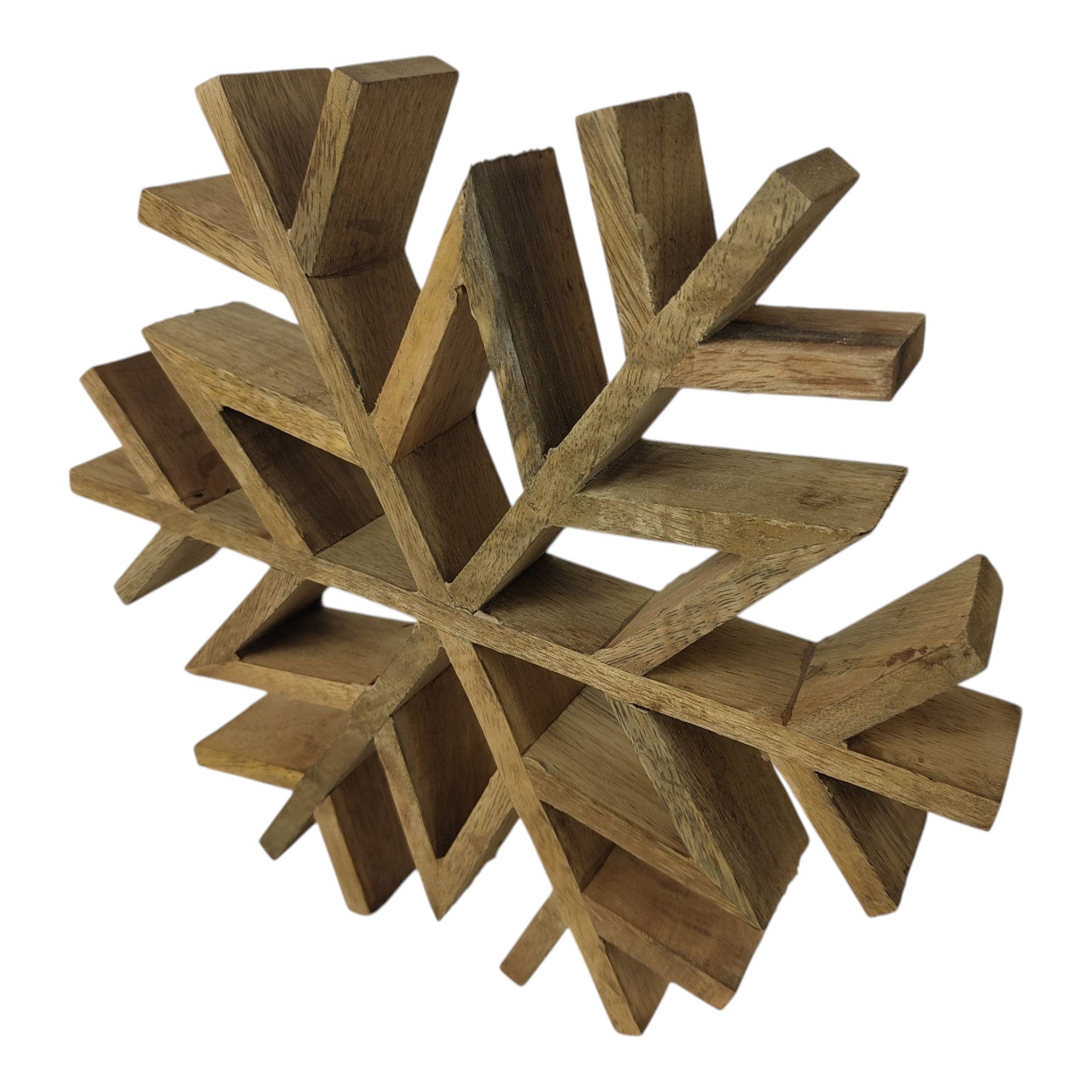 sesua Weihnachtsfigur Deko-Schneeflocke aus Mangoholz Naturfarben 20 x18 x günstig online kaufen