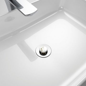 Sanilo Waschbeckenstöpsel Pop-Up Balance, Ø 6,5 cm, für Waschbeckenabfluss mit Innendurchmesser von 3,4-3,8 cm