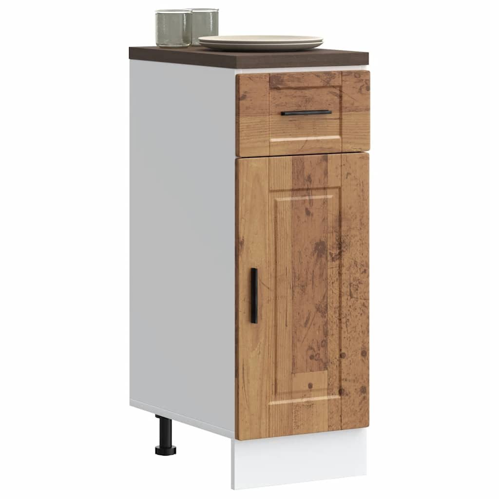 vidaXL Unterschrank 30 x 46 x 815 cm Küchenunterschrank Porto Altholz-Optik Spanplatte