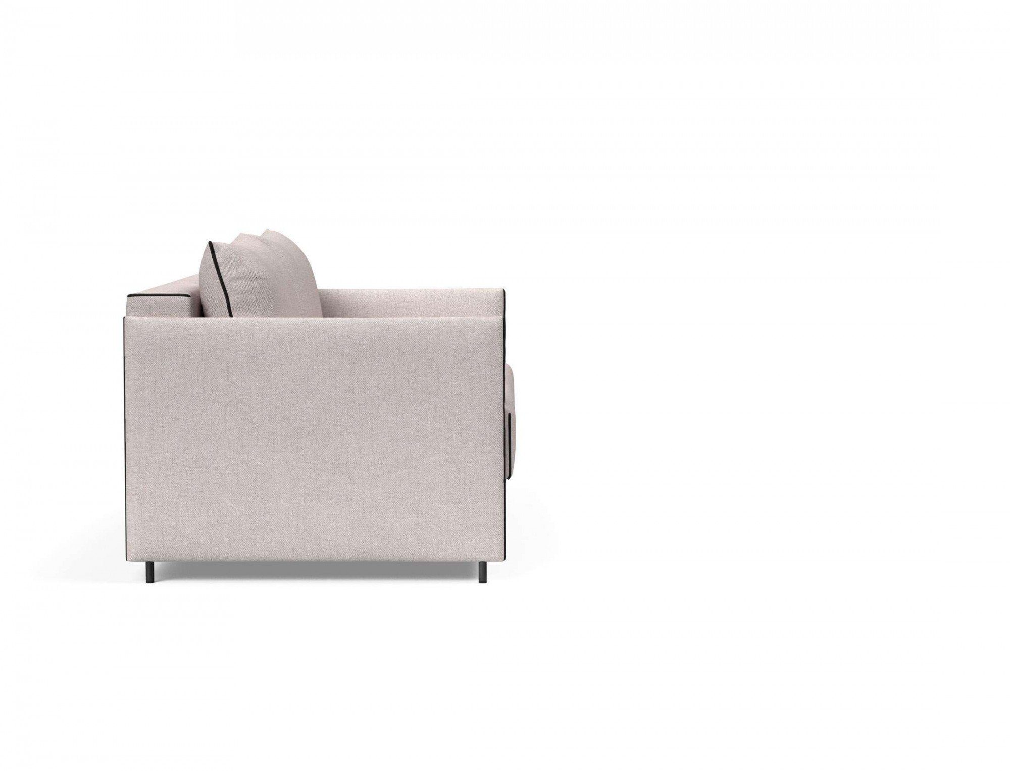 INNOVATION LIVING ™ 3-Sitzer Luoma, große Liegefläche, Schlafsofa, Multifunktionssofa mit schmalen Armlehnen, Kontrastnähen, Bettfunktion