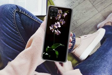MuchoWow Handyhülle Orchidee - Blume - Rosa, Handyhülle Samsung Galaxy A12, Smartphone-Bumper, Print, Handy